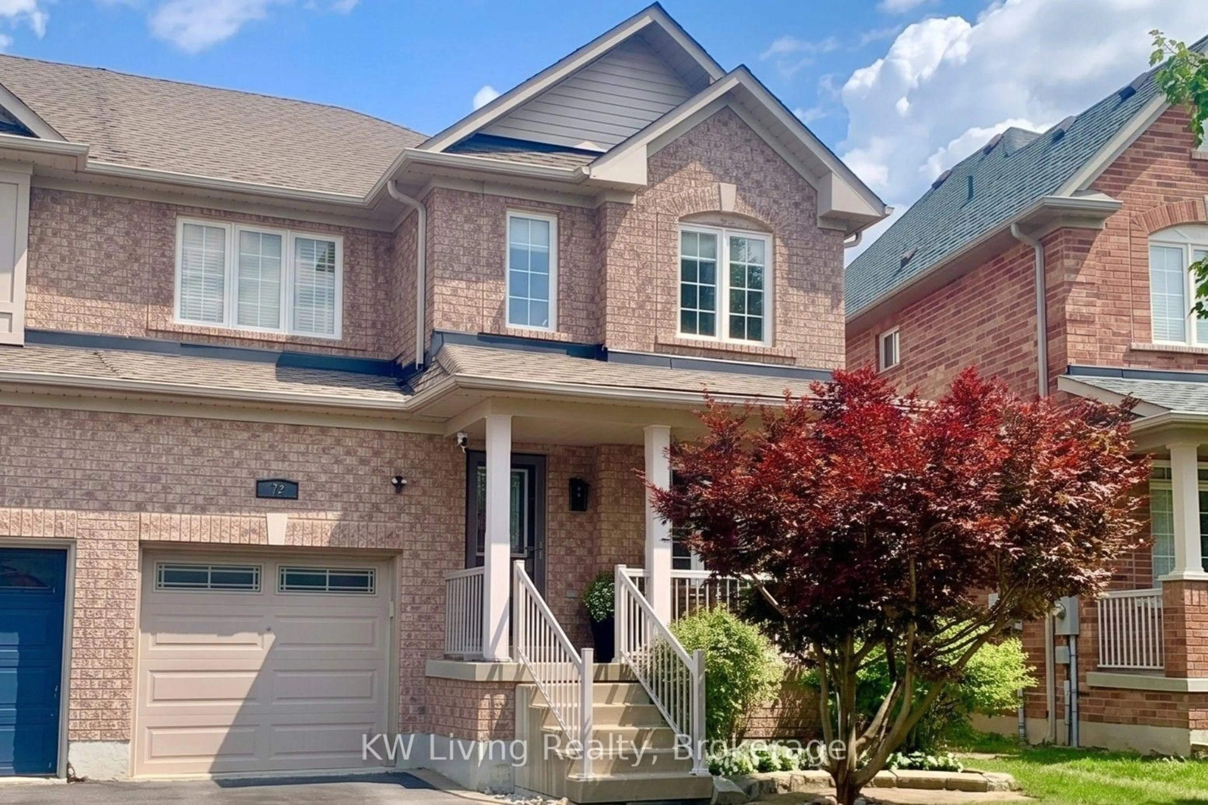 Home with brick exterior material, street for 72 Stotts Cres, Markham Ontario L6E 1T2