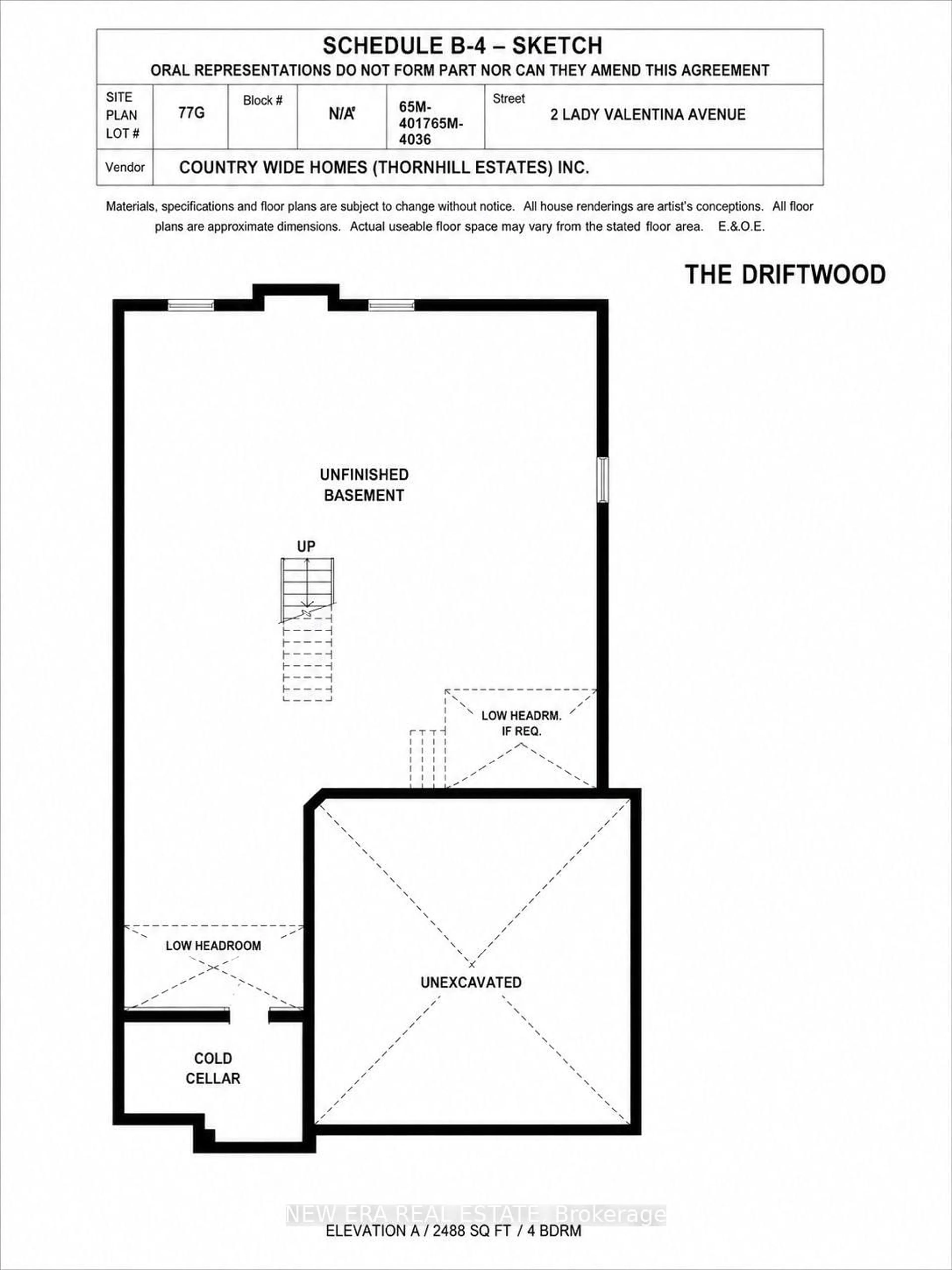 Floor plan for 2 Lady Valentina Ave, Vaughan Ontario L6A 0E4