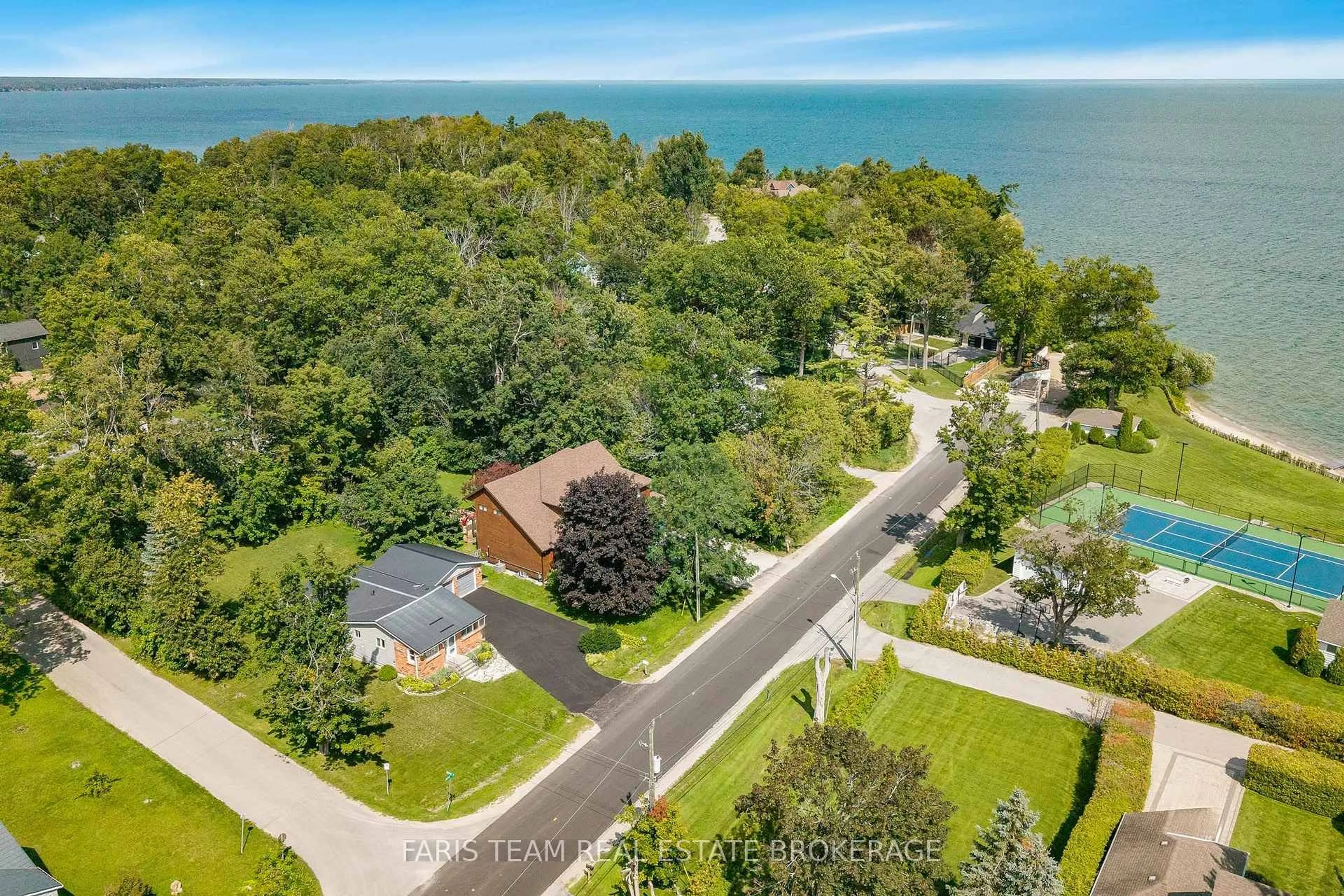 A pic from outside/outdoor area/front of a property/back of a property/a pic from drone, water/lake/river/ocean view for 26 Big Bay Point Rd, Innisfil Ontario L9S 2N9