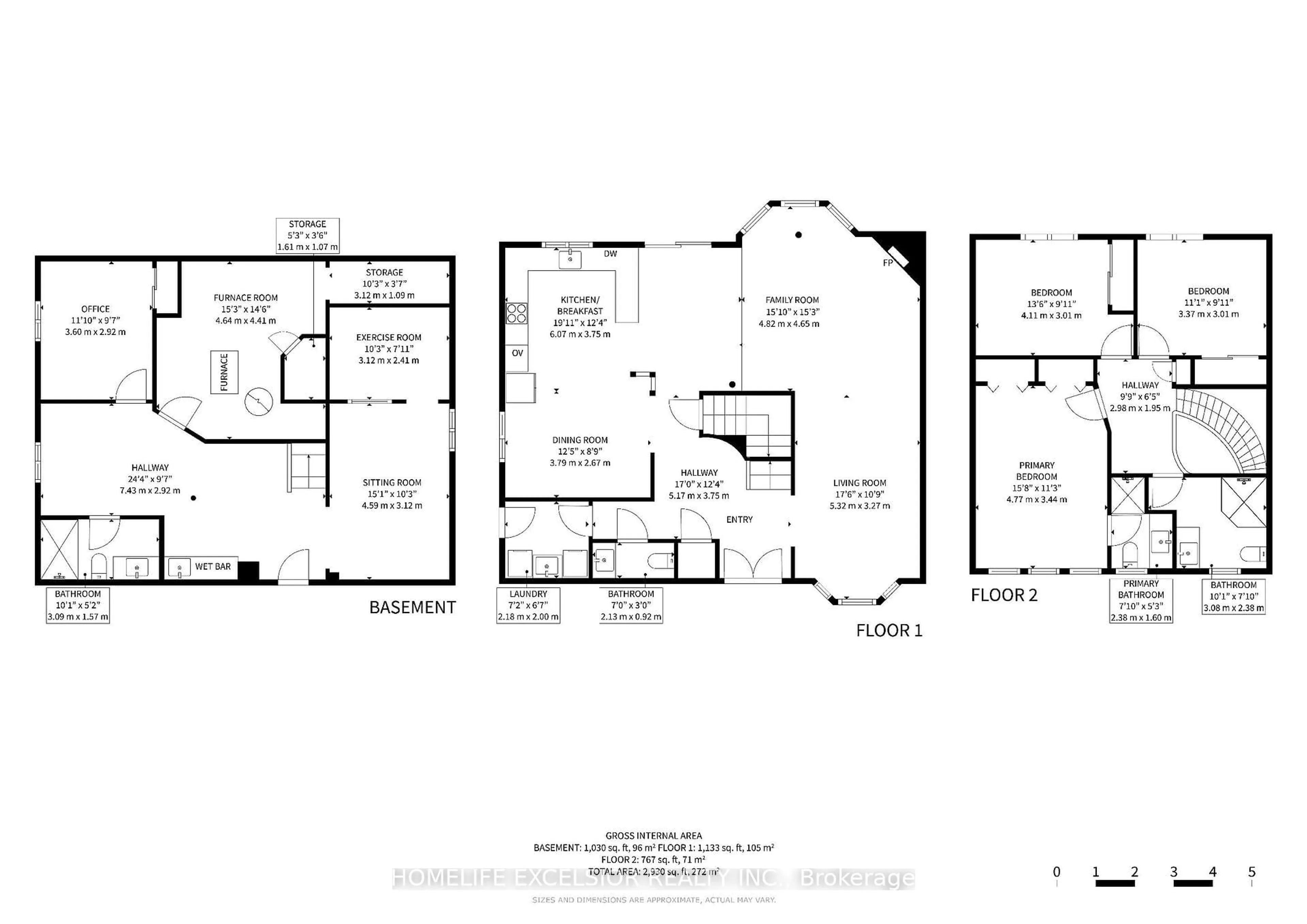 Floor plan for 88 Kemano Rd, Aurora Ontario L4G 2Y3
