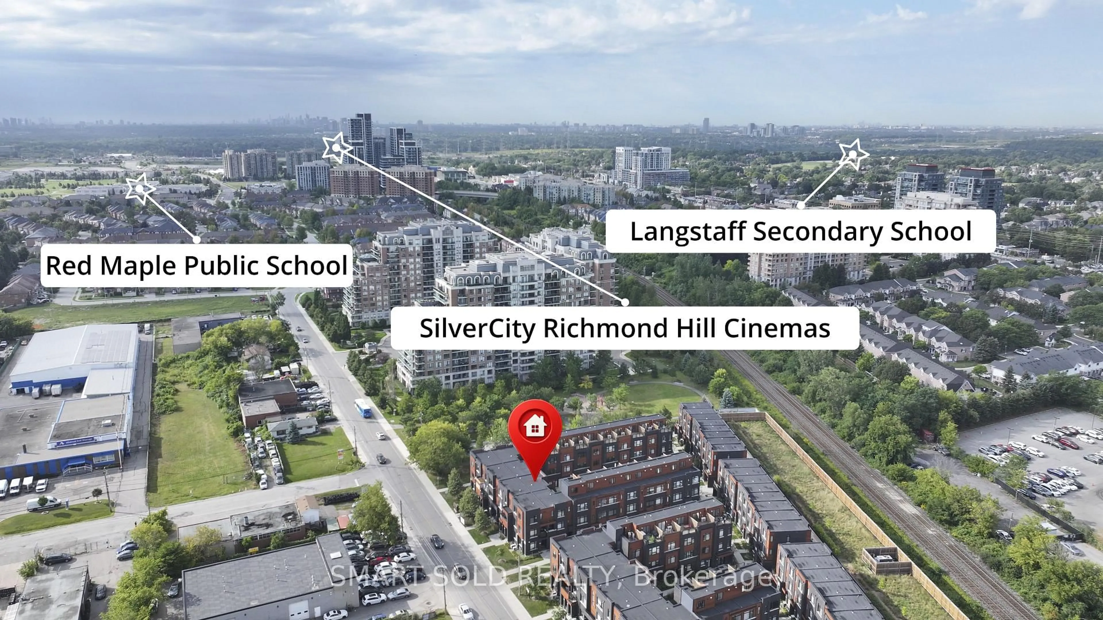 Picture of a map for 370D Red Maple Rd #105, Richmond Hill Ontario L4C 5T4
