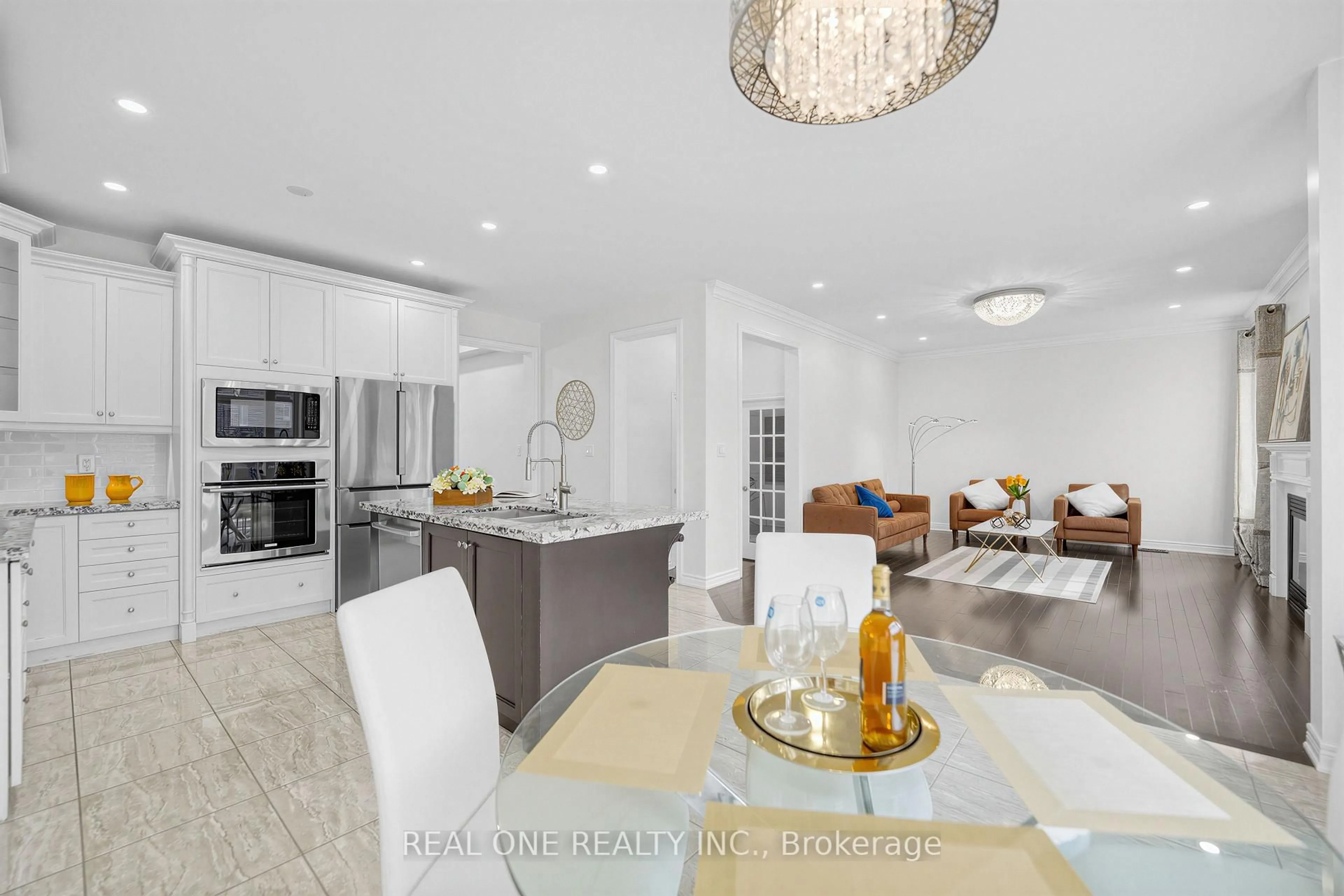 Open concept kitchen, ceramic/tile floor for 57 Busch Ave, Markham Ontario L6C 0V4