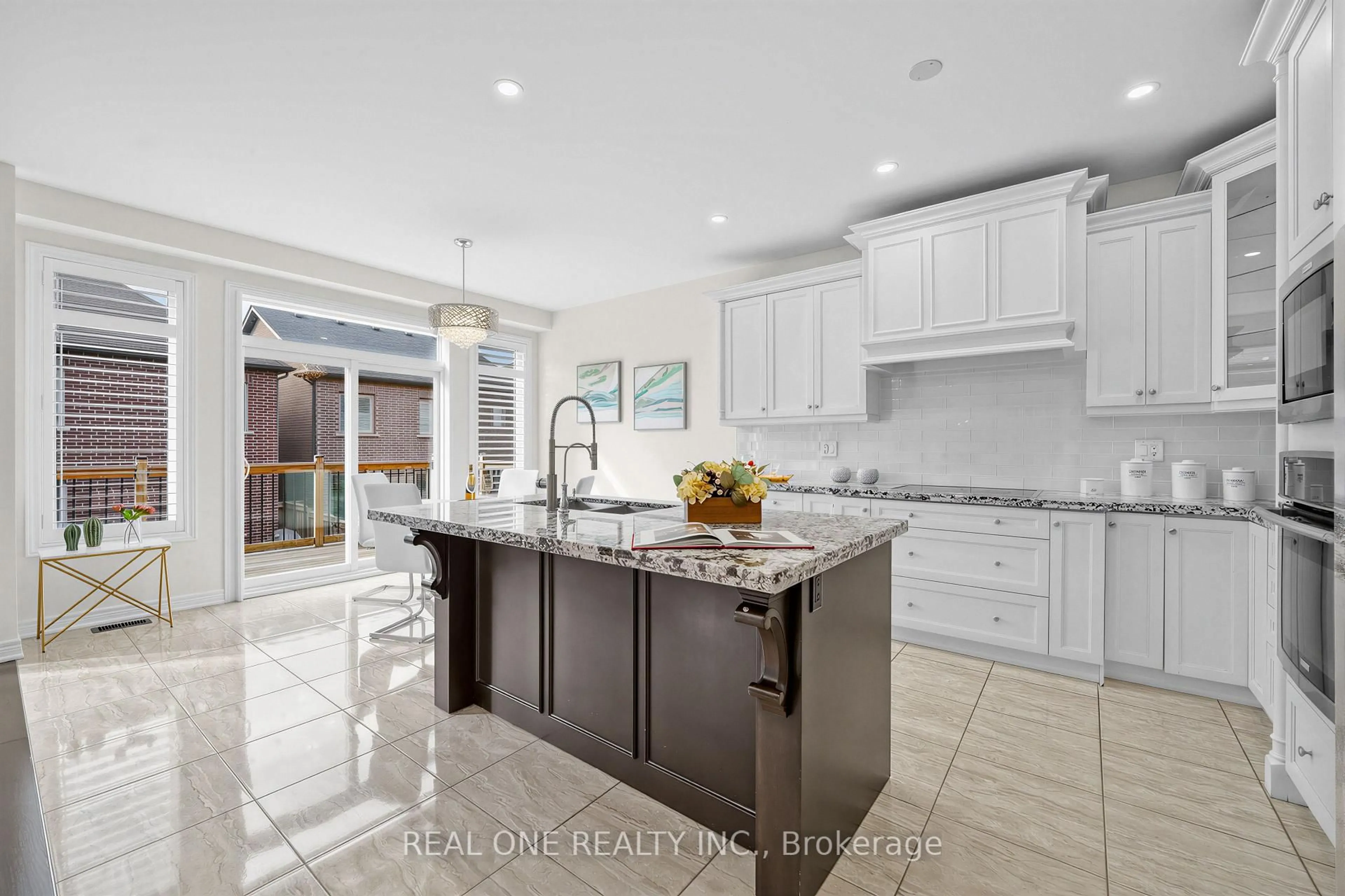 Open concept kitchen, ceramic/tile floor for 57 Busch Ave, Markham Ontario L6C 0V4