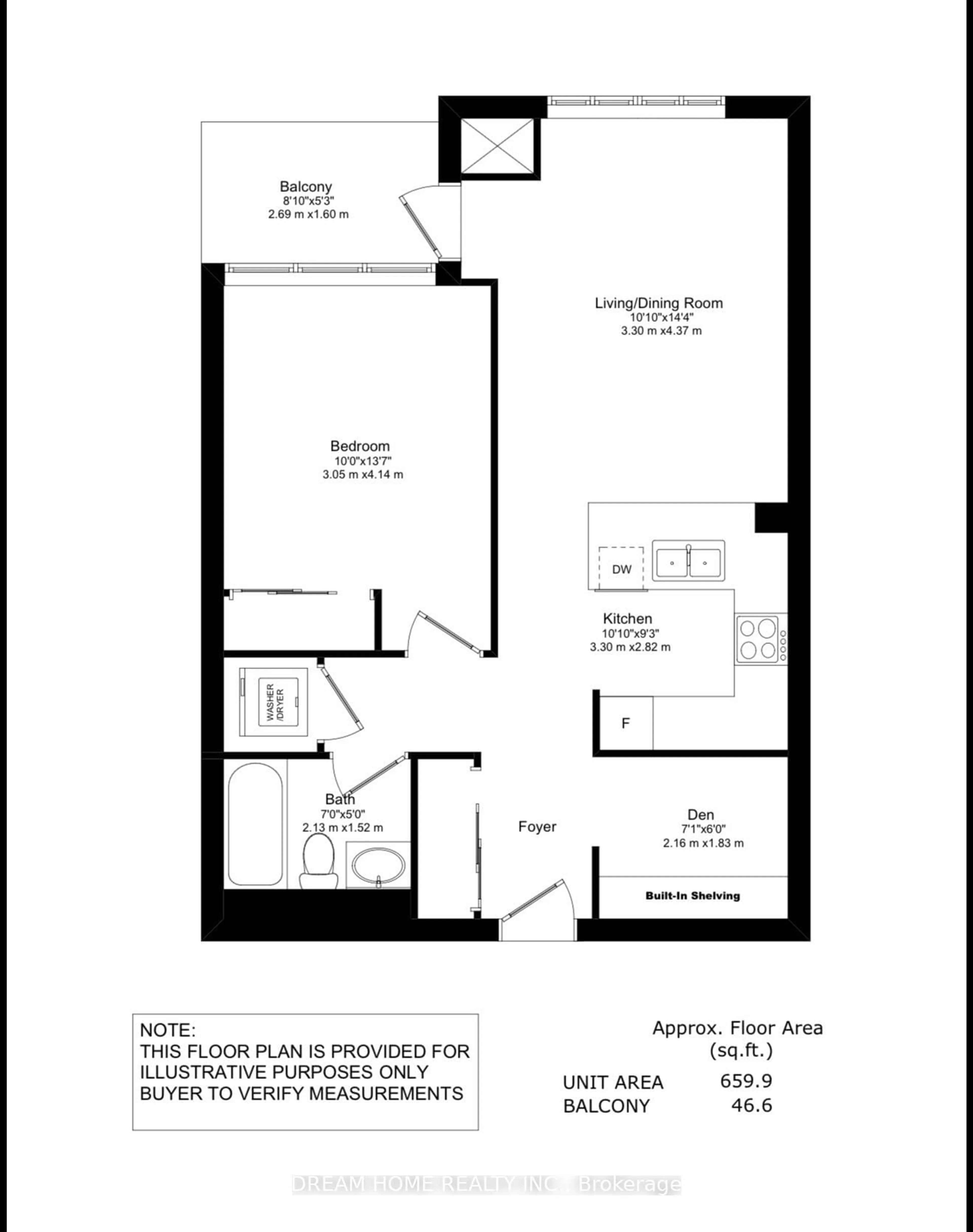 Floor plan for 2396 Major Mackenzie Dr #322, Vaughan Ontario L6A 4Y1