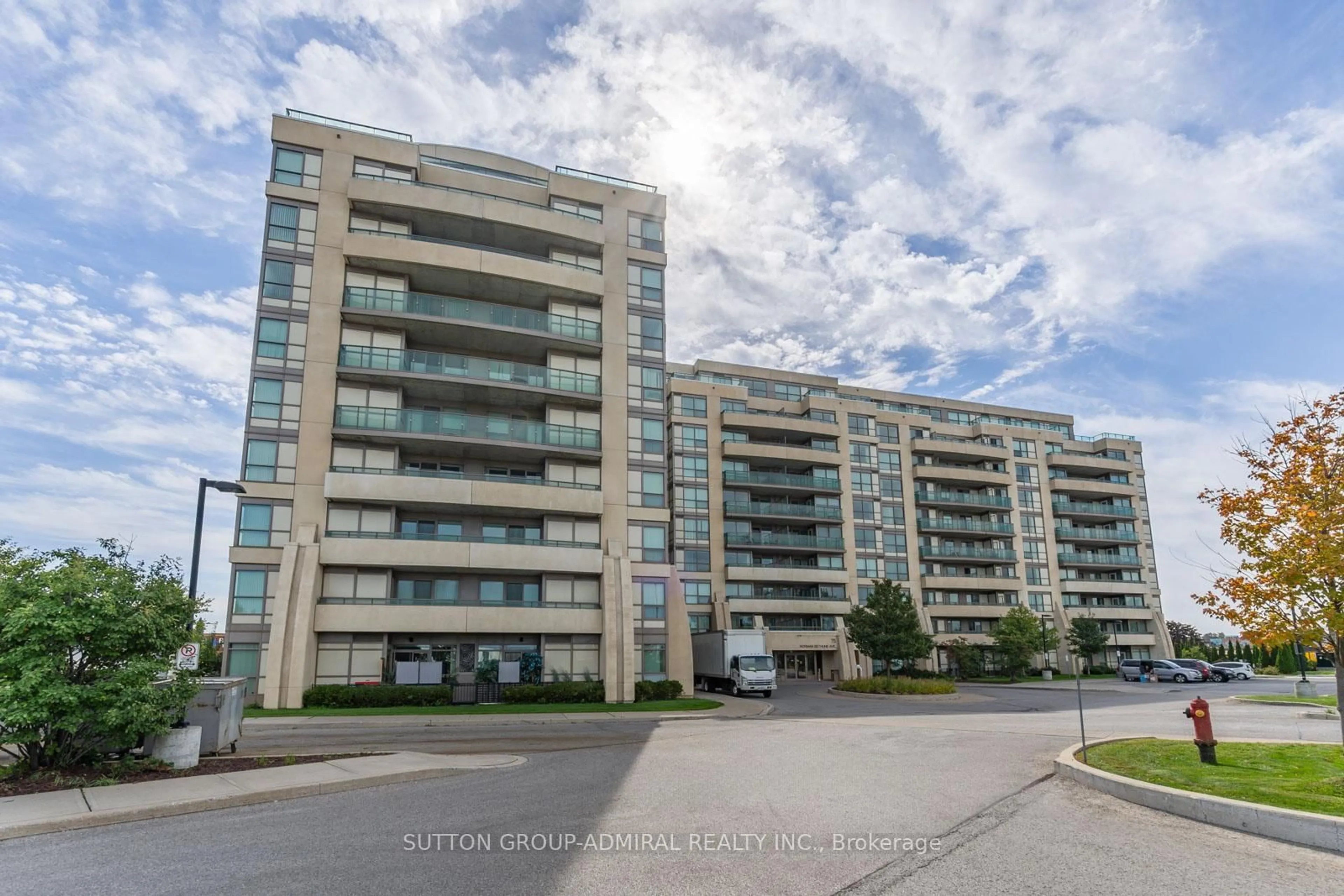 A pic from outside/outdoor area/front of a property/back of a property/a pic from drone, unknown for 75 Norman Bethune Ave #412, Richmond Hill Ontario L4C 9N6