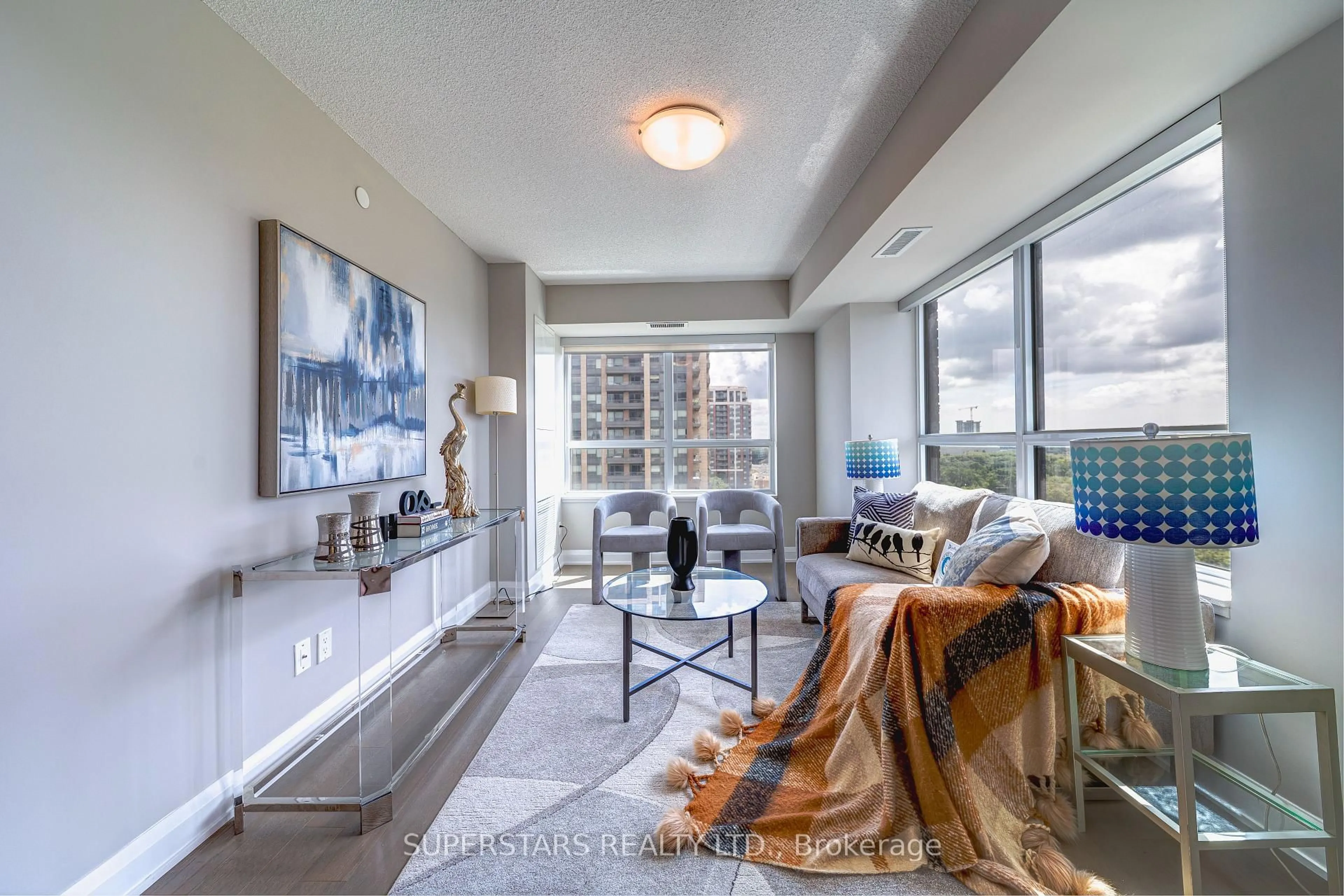 Living room with furniture, unknown for 15 Water Walk Dr #1105, Markham Ontario L6G 0G2
