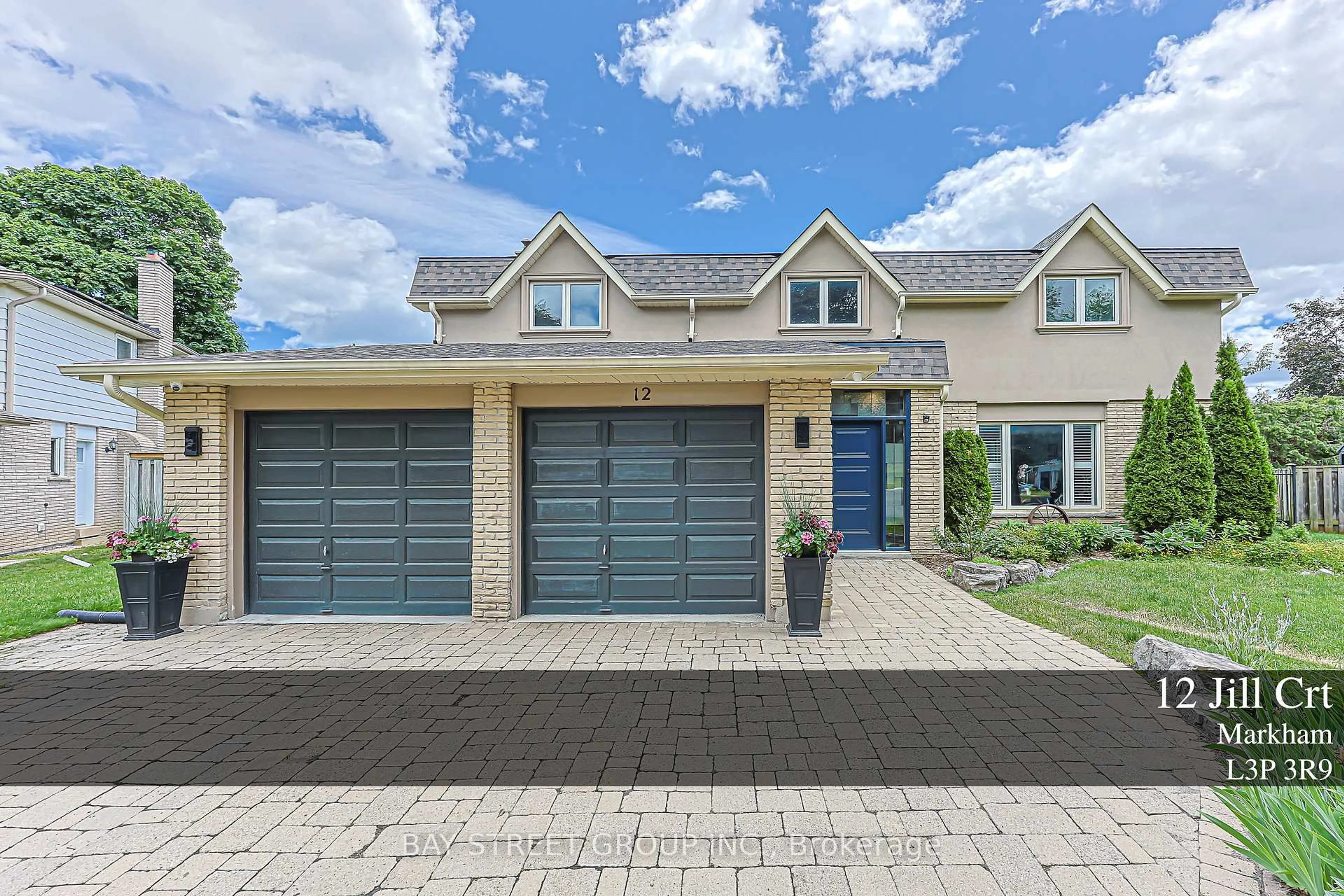 Home with brick exterior material, street for 12 Jill Crt, Markham Ontario L3P 3R9