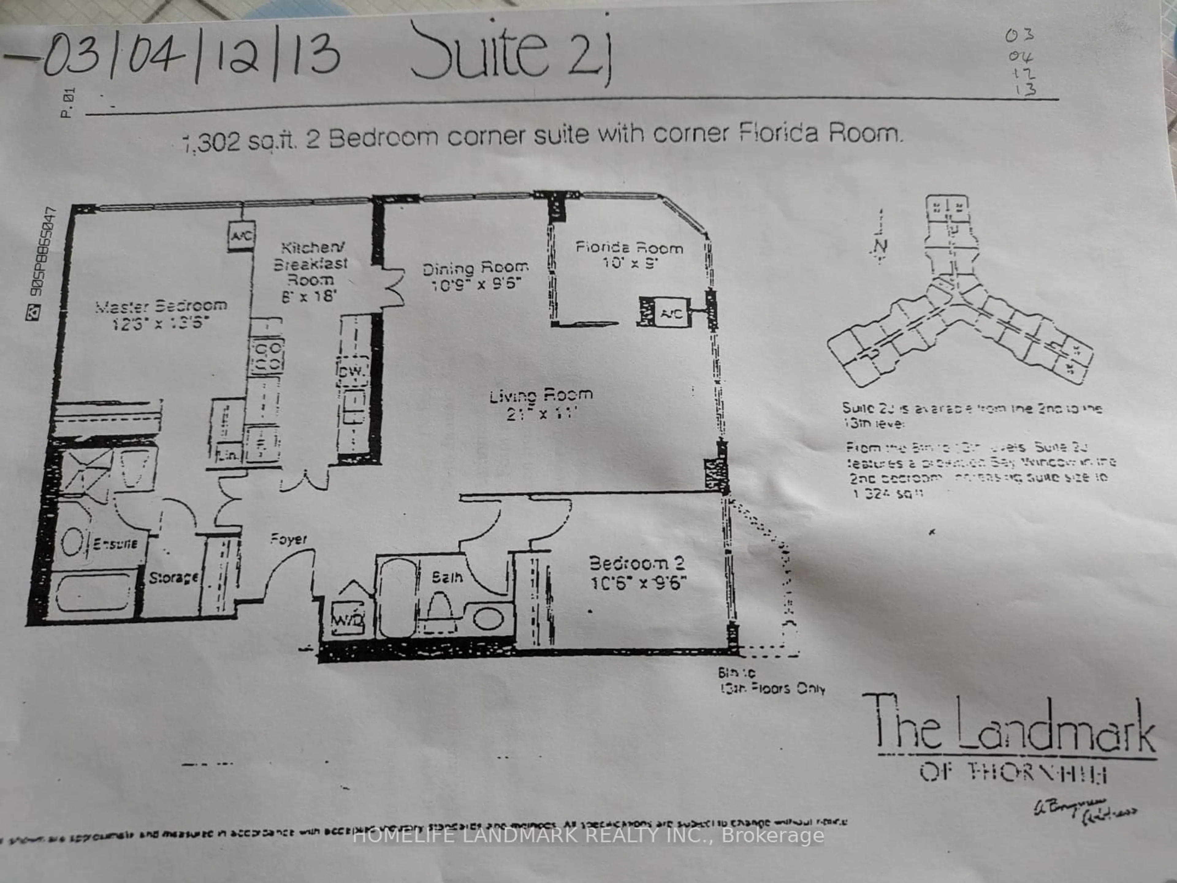 Floor plan for 7805 Bayview Ave #913, Markham Ontario L3T 7N1