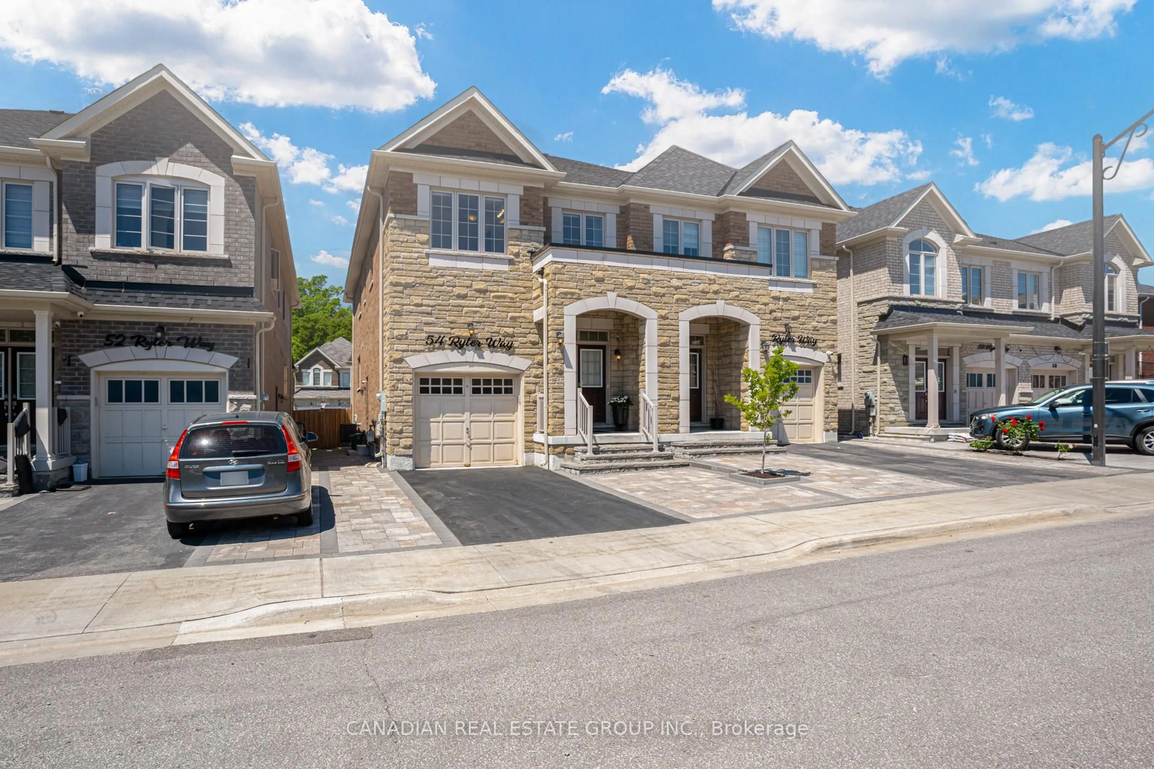 Home with brick exterior material, street for 54 Ryler Way, Markham Ontario L3S 0E7