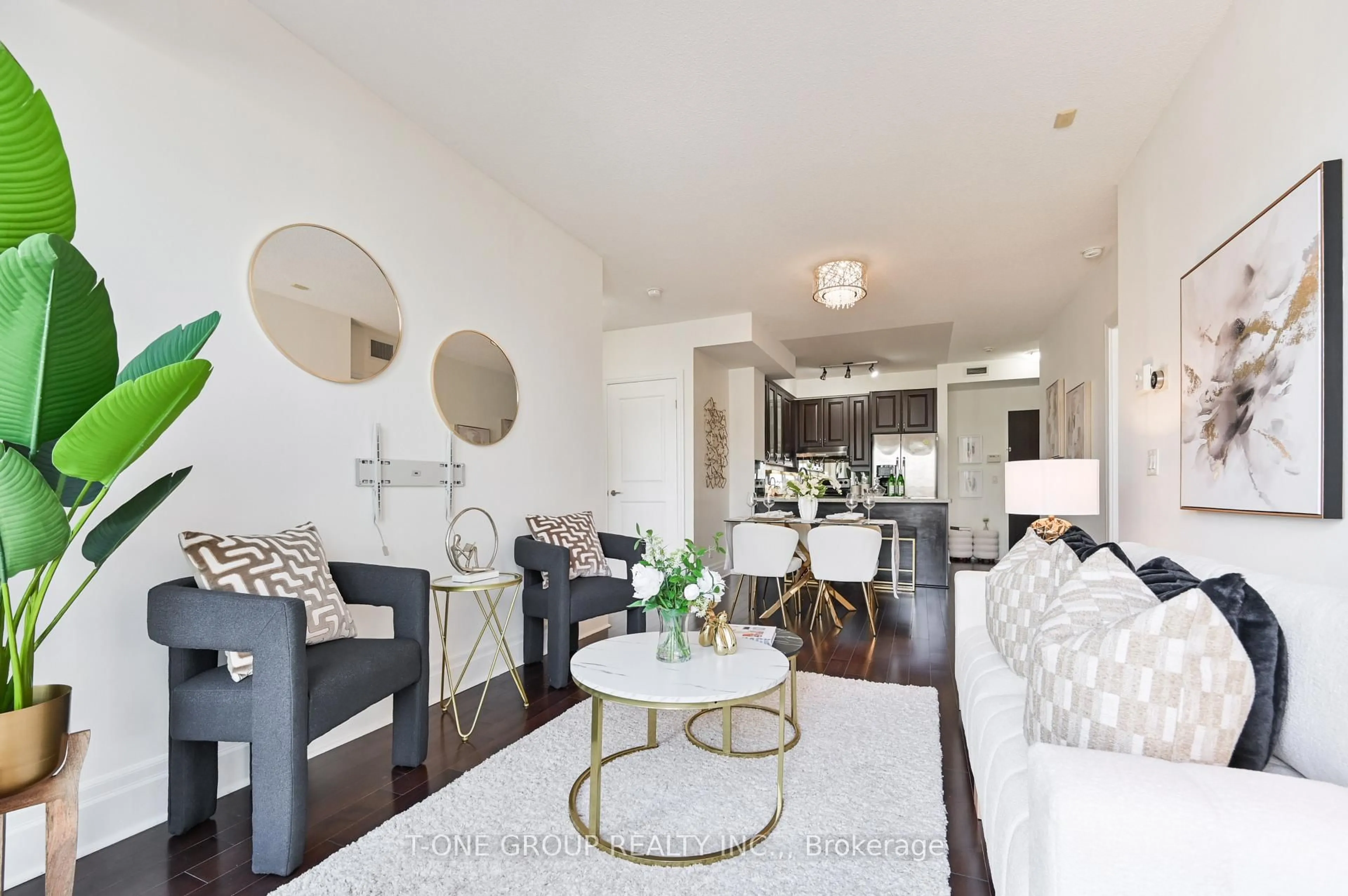 Living room with furniture, unknown for 57 Upper Duke Cres #404, Markham Ontario L6G 0B9