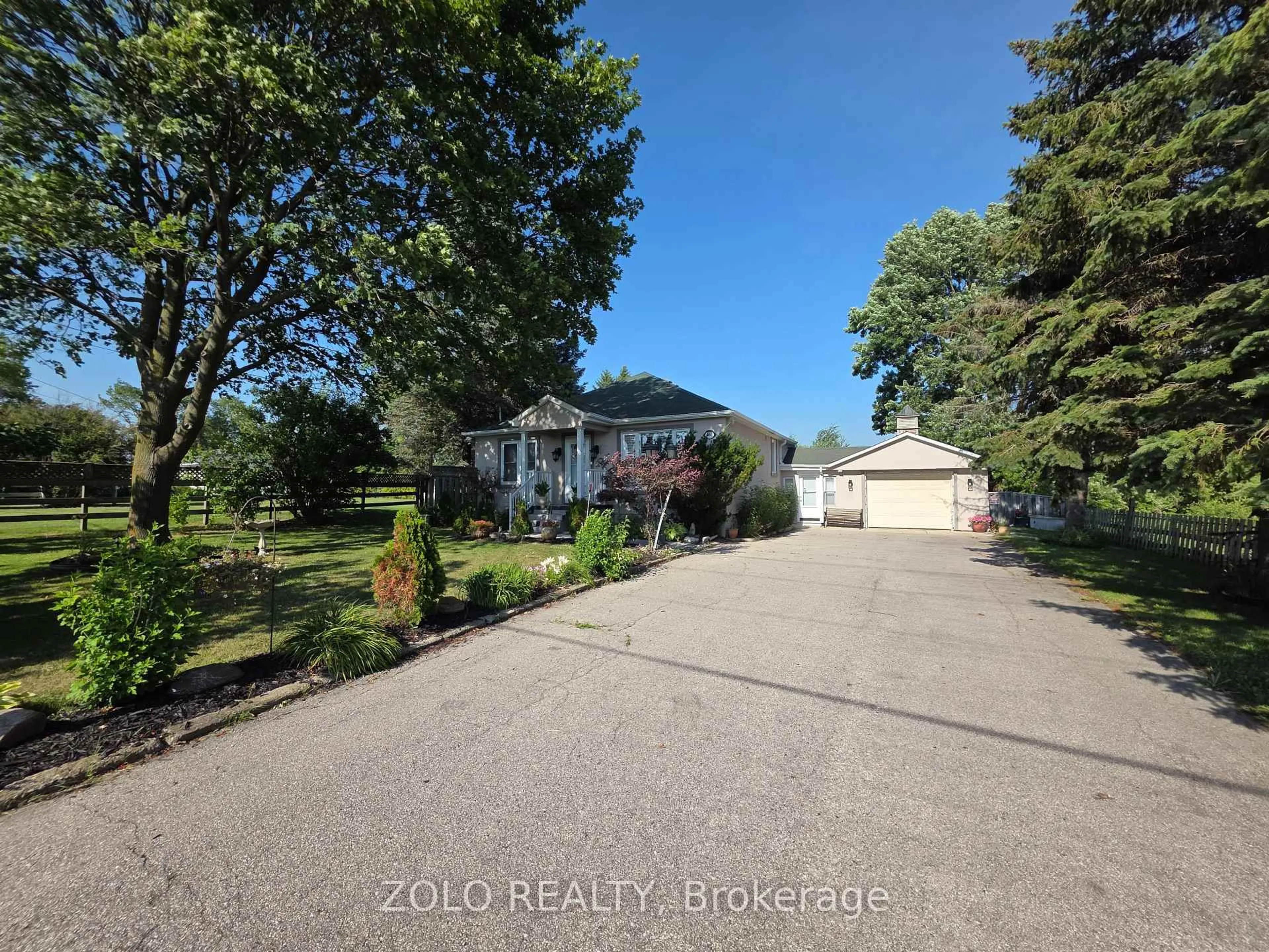 A pic from outside/outdoor area/front of a property/back of a property/a pic from drone, street for 14065 Highway 27, King Ontario L0G 1T0