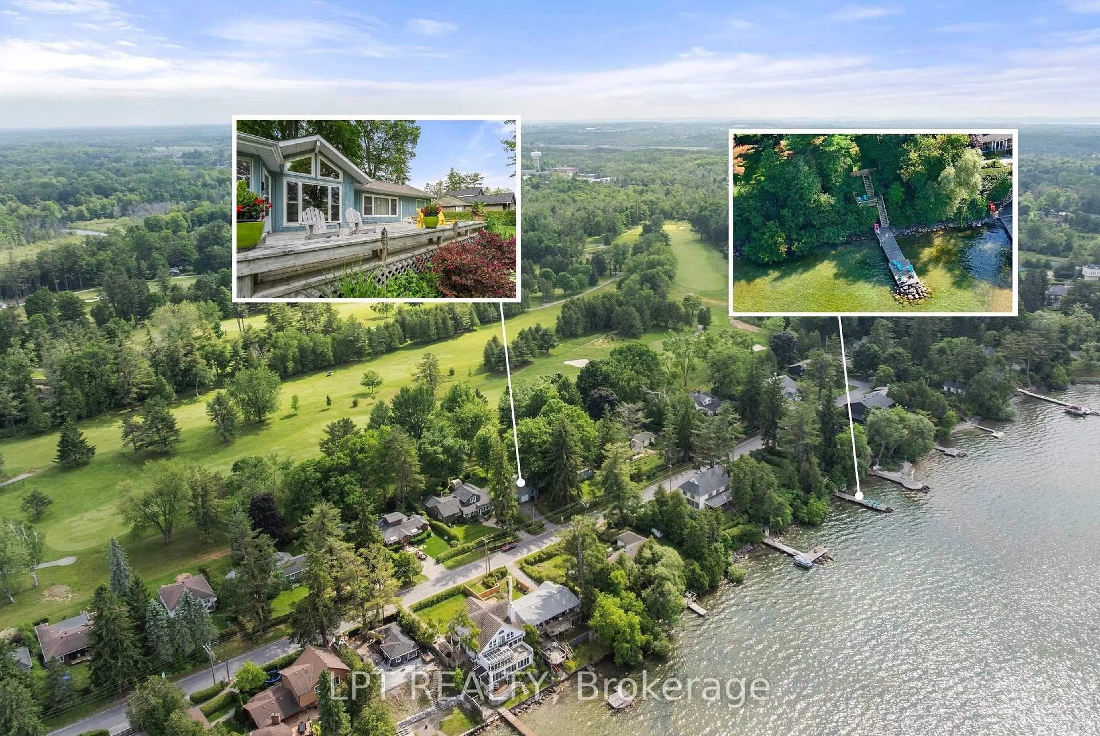 A pic from outside/outdoor area/front of a property/back of a property/a pic from drone, water/lake/river/ocean view for 101 Hedge Rd, Georgina Ontario L0E 1L0