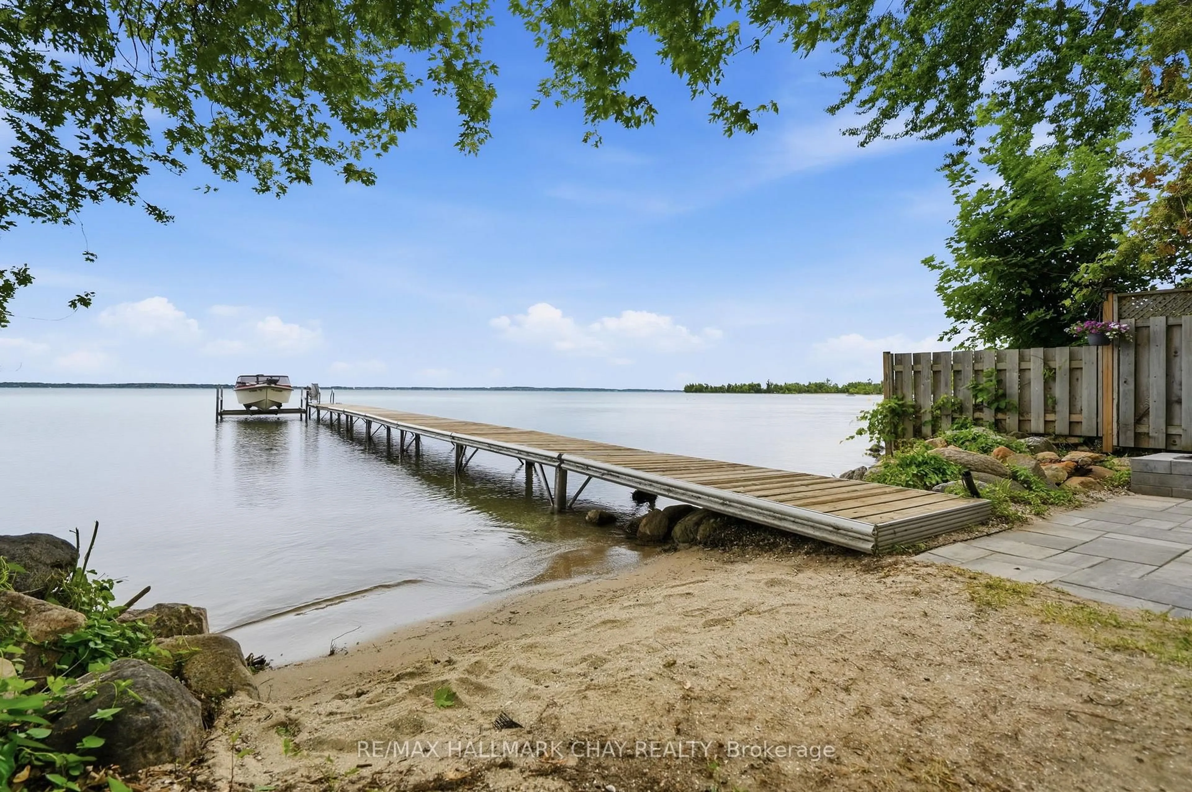 Patio, water/lake/river/ocean view for 2345 Crystal Beach Rd, Innisfil Ontario L9S 3X1