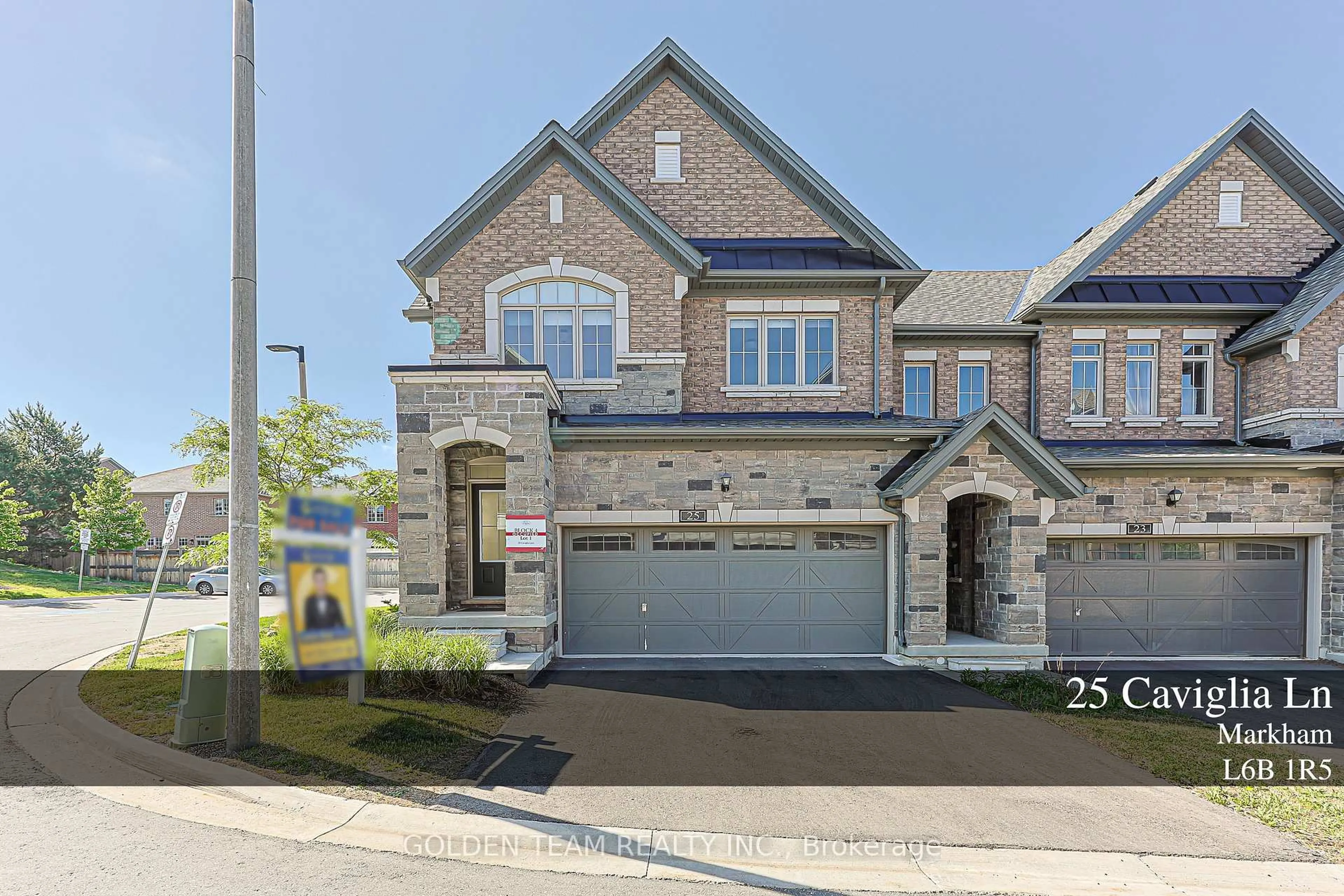 Home with brick exterior material, street for 25 Caviglia Lane, Markham Ontario L6B 1R5