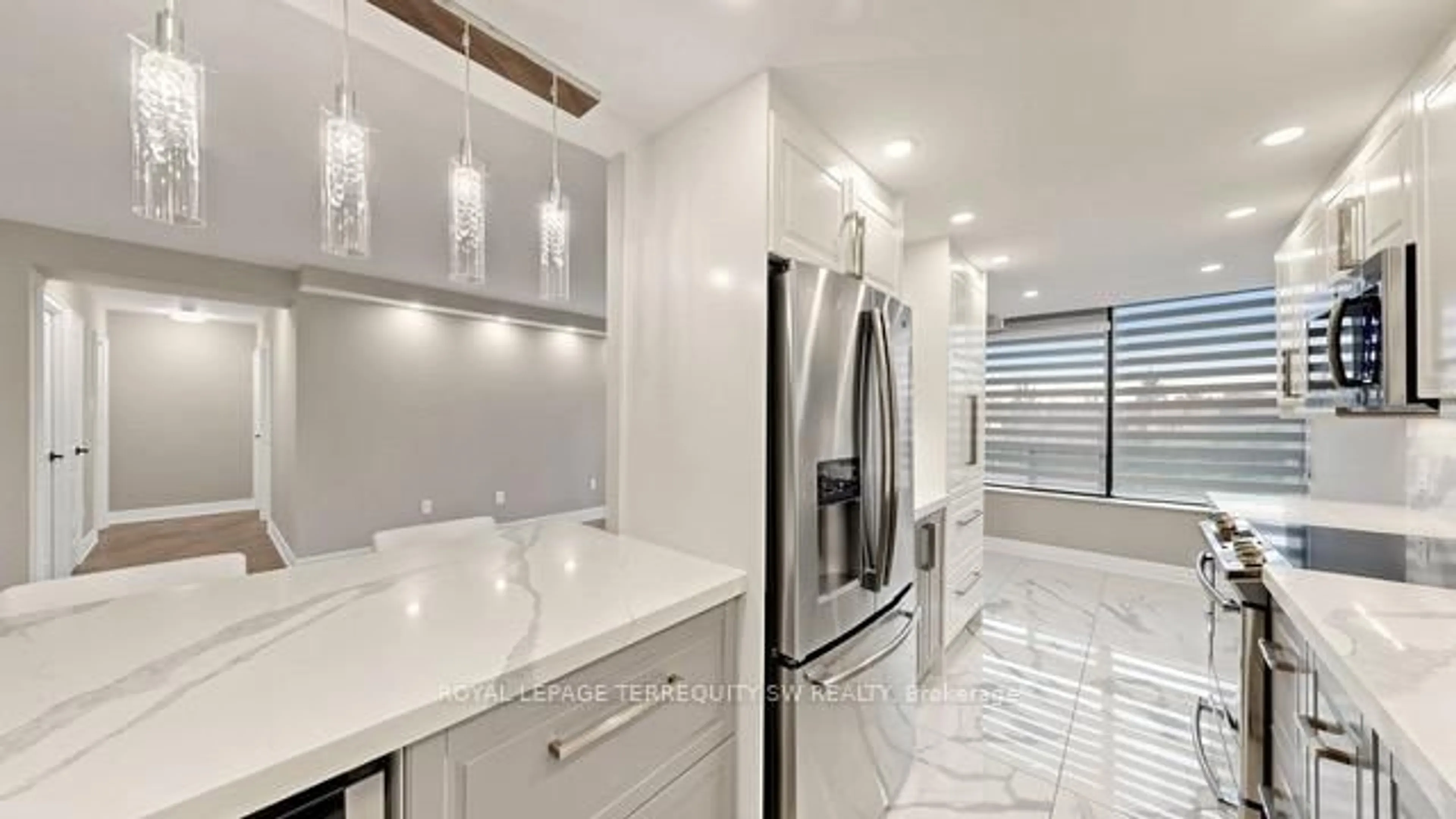 Contemporary kitchen, ceramic/tile floor for 7440 Bathurst St #512, Vaughan Ontario L4J 7K8