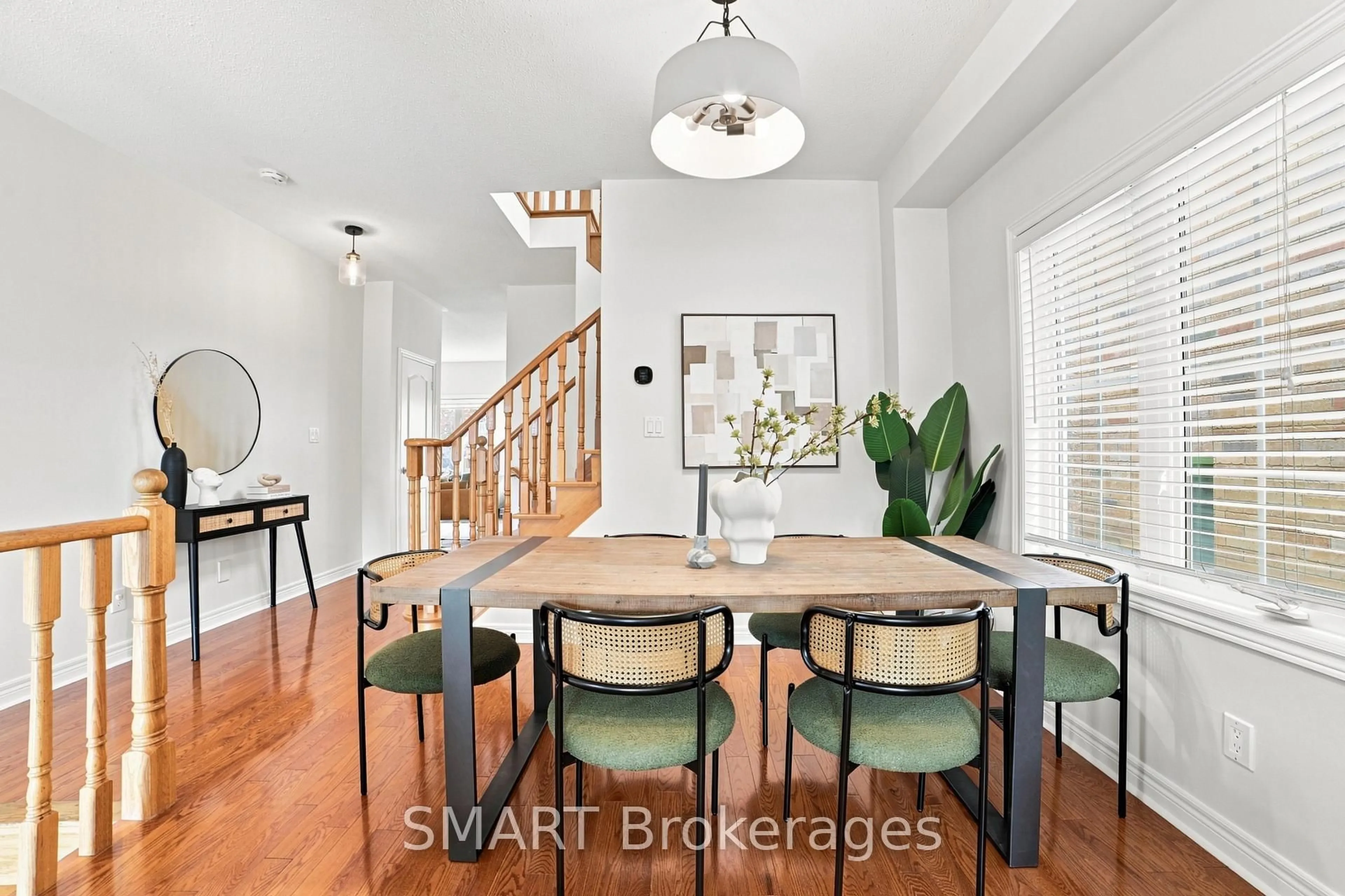 Dining room, wood/laminate floor for 96 Capera Dr, Vaughan Ontario L4H 3K3