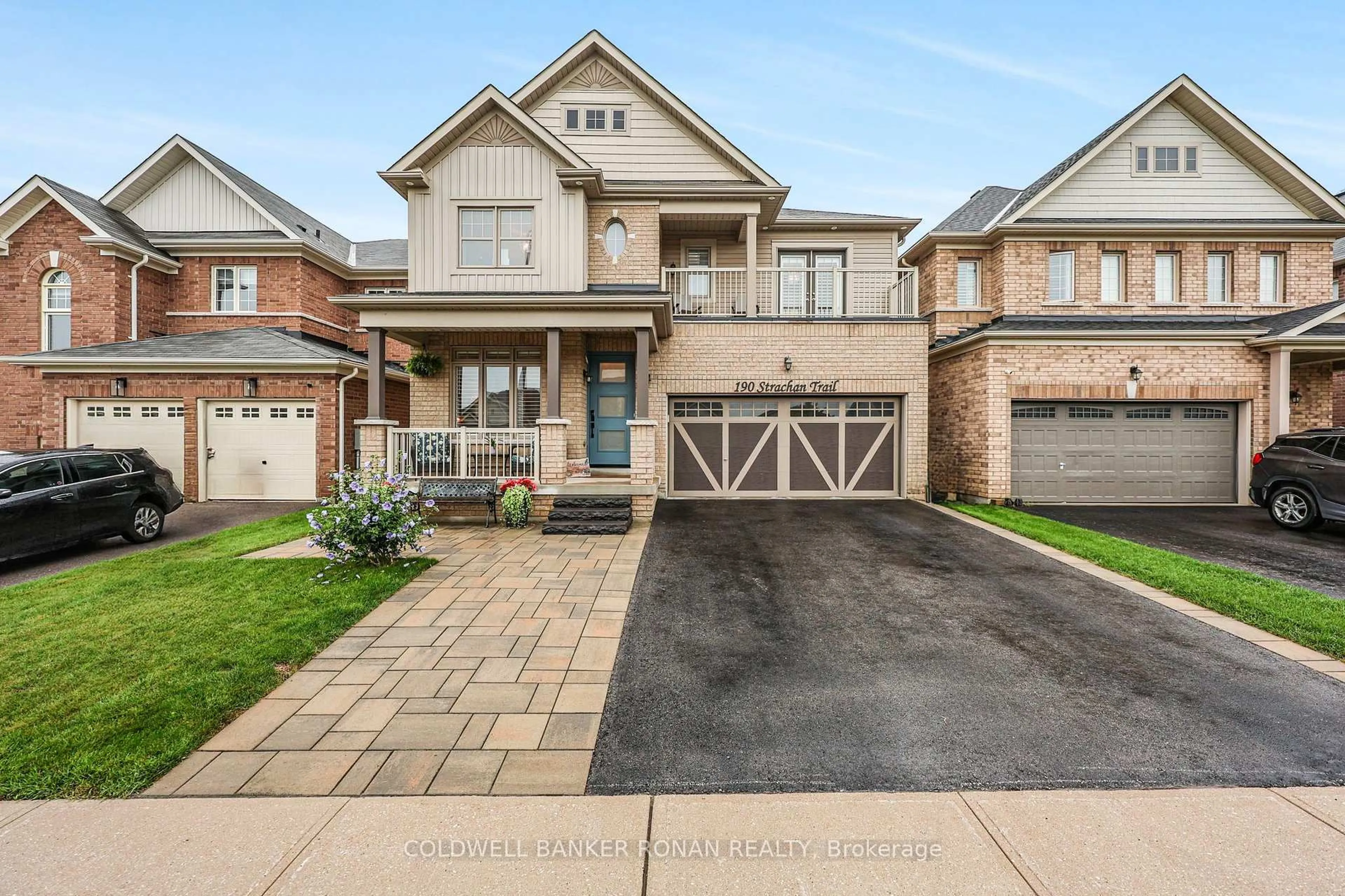 Home with brick exterior material, street for 190 Strachan Tr, New Tecumseth Ontario L0G 1A0