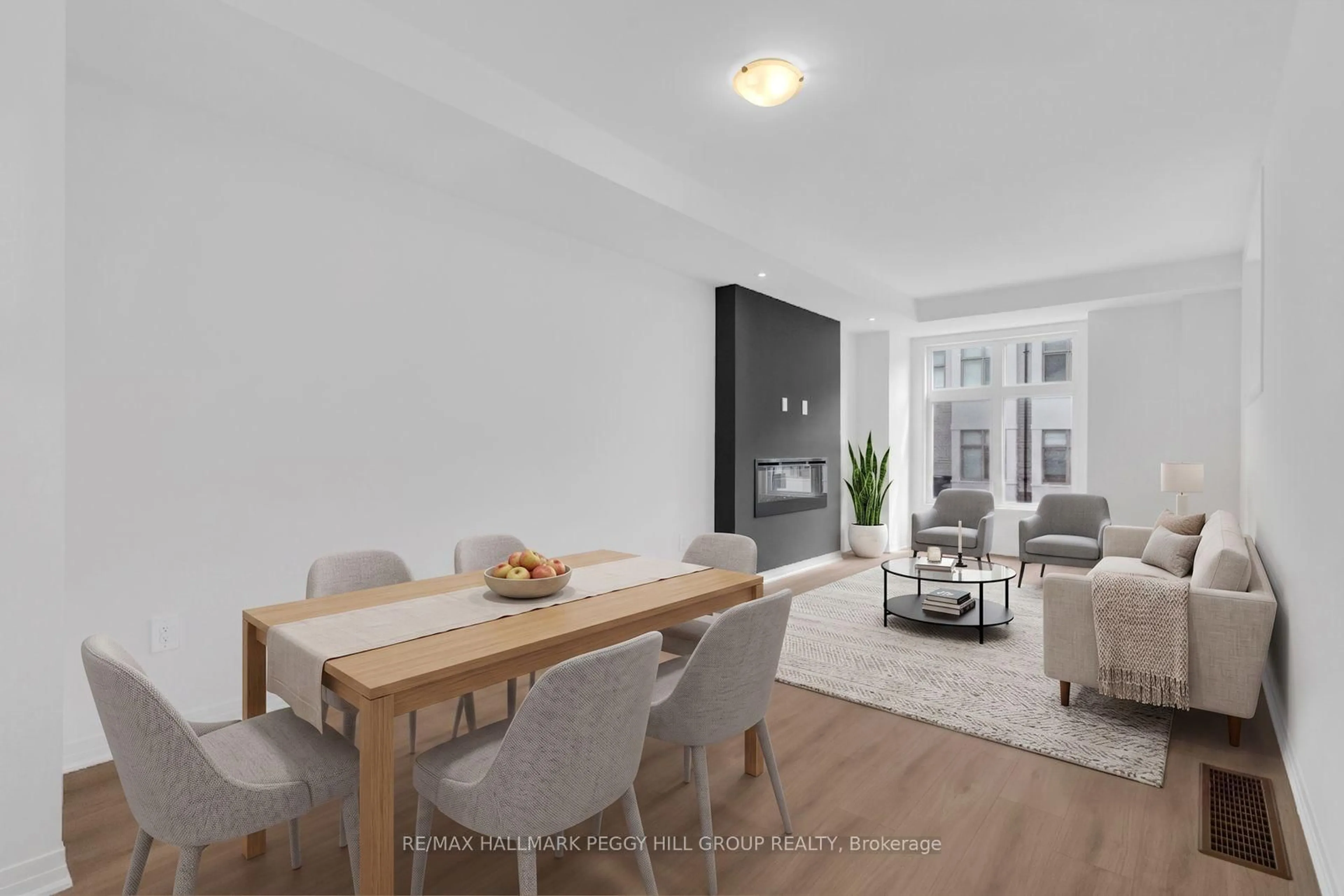 Dining room, wood/laminate floor for 82 Brandon Cres, New Tecumseth Ontario L0G 1W0