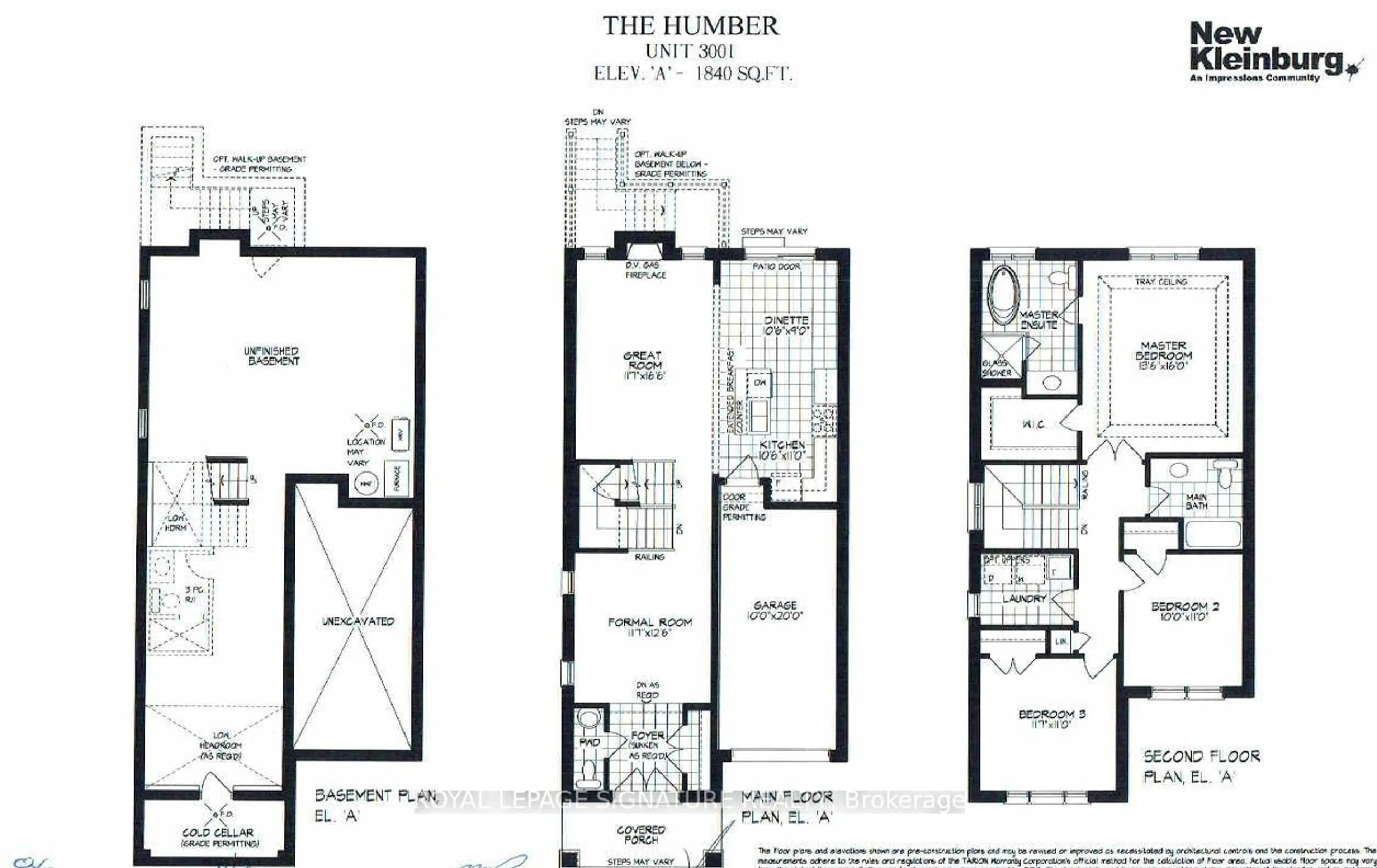 Floor plan for 82 Bellefond St, Vaughan Ontario L4H 5C5