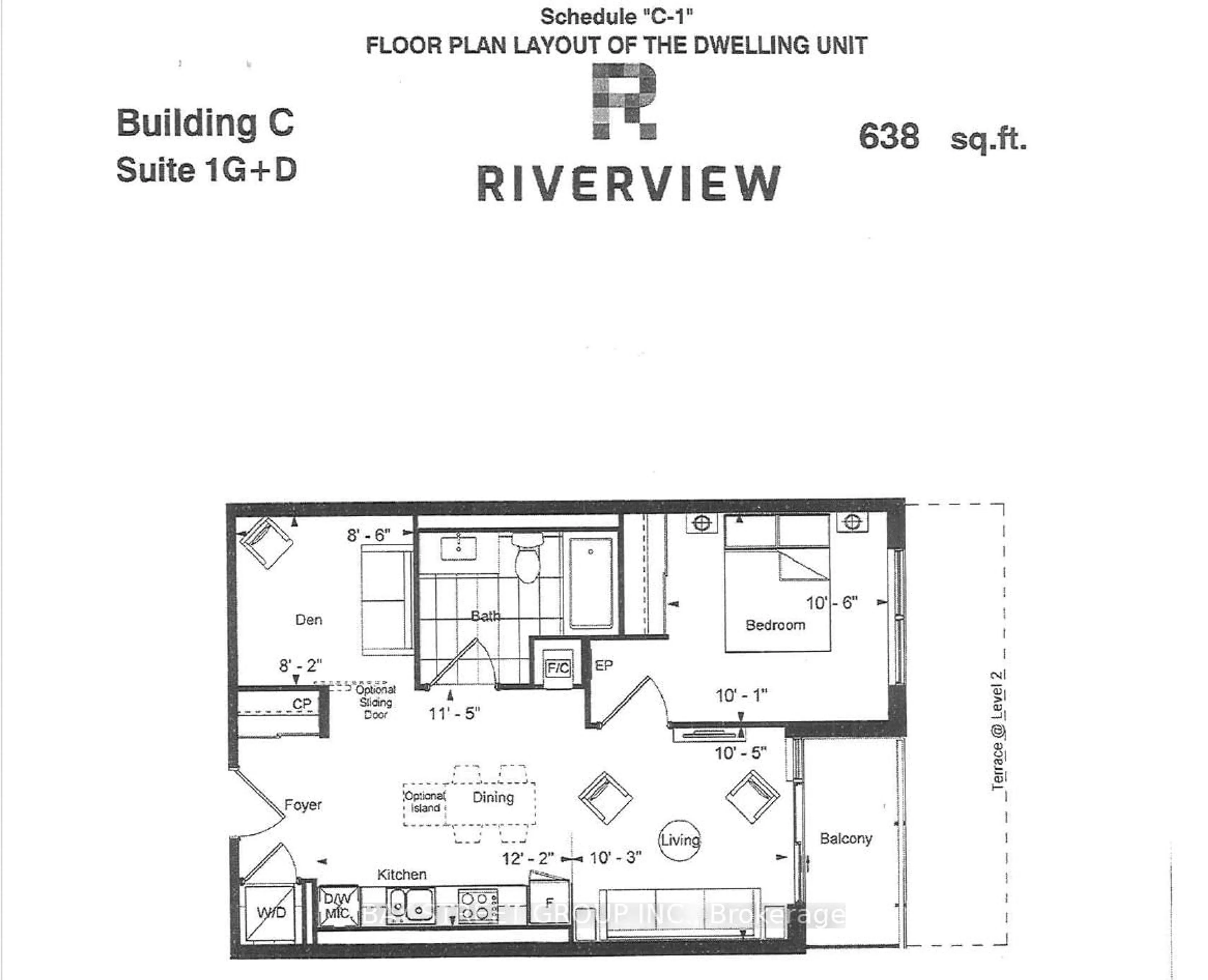 Floor plan for 38 Water Walk Dr #528, Markham Ontario L3R 6M8
