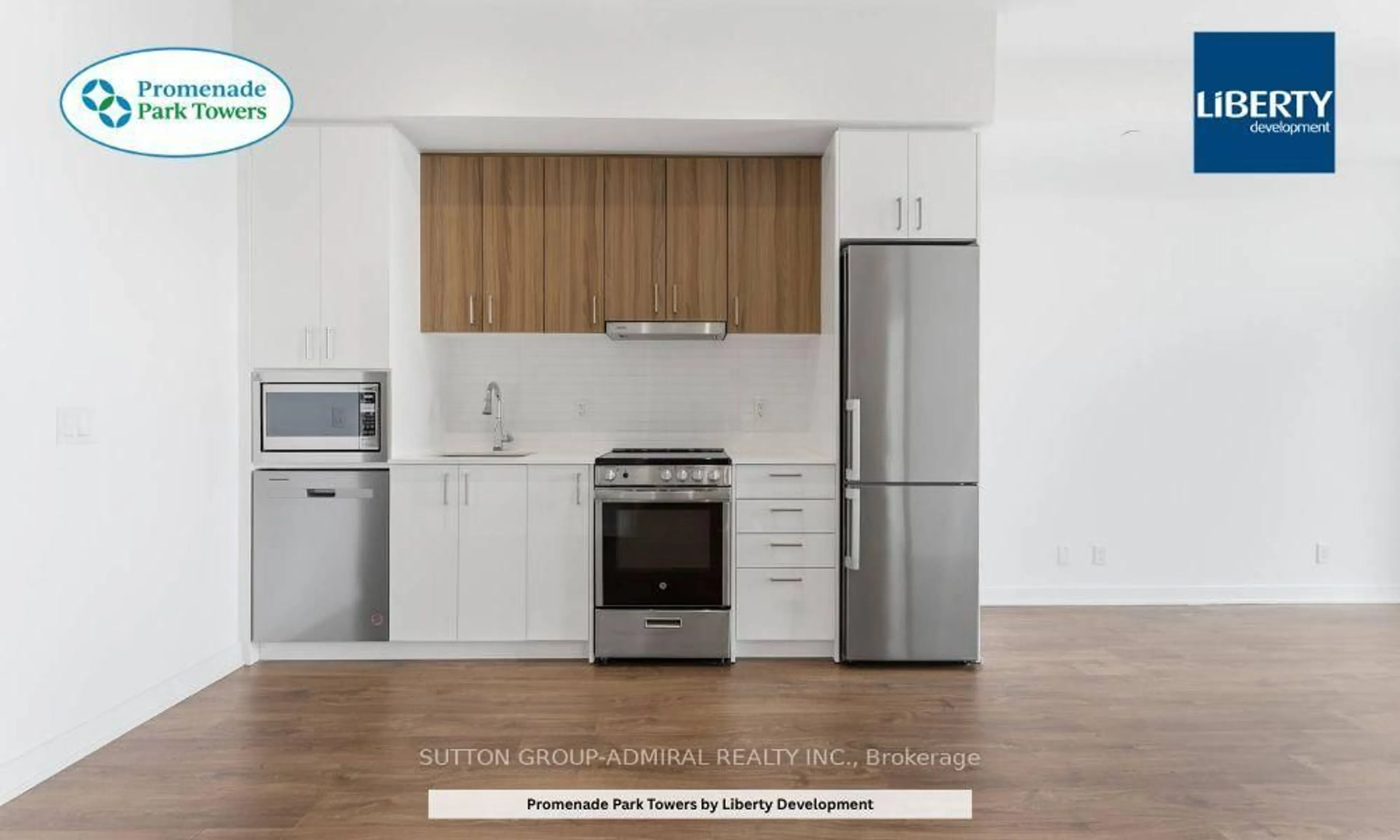 Standard kitchen, wood/laminate floor for 50 Upper Mall Way #2201, Vaughan Ontario L4J 0L8
