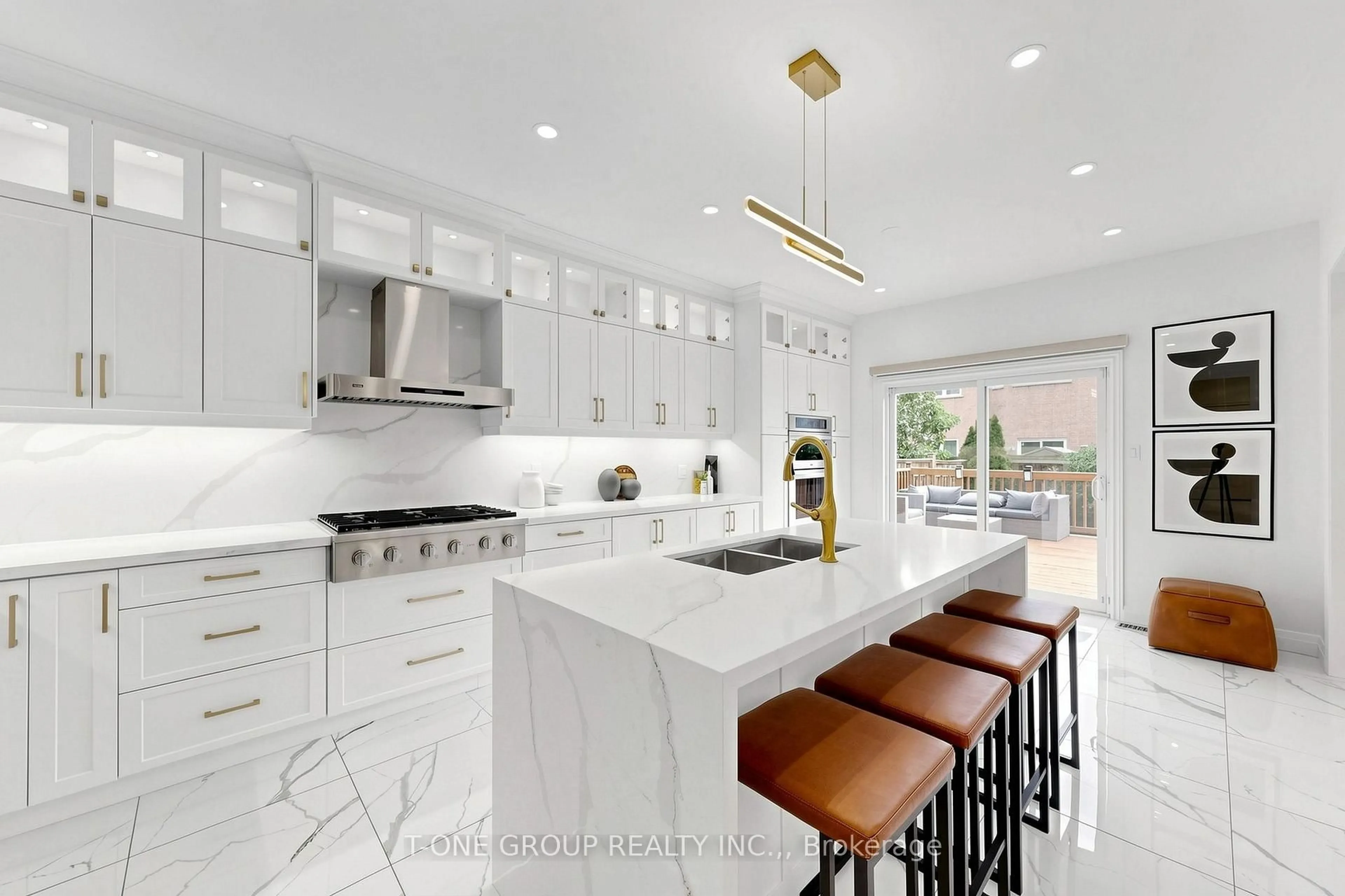 Contemporary kitchen, ceramic/tile floor for 87 Serene Way, Vaughan Ontario L4J 9A2