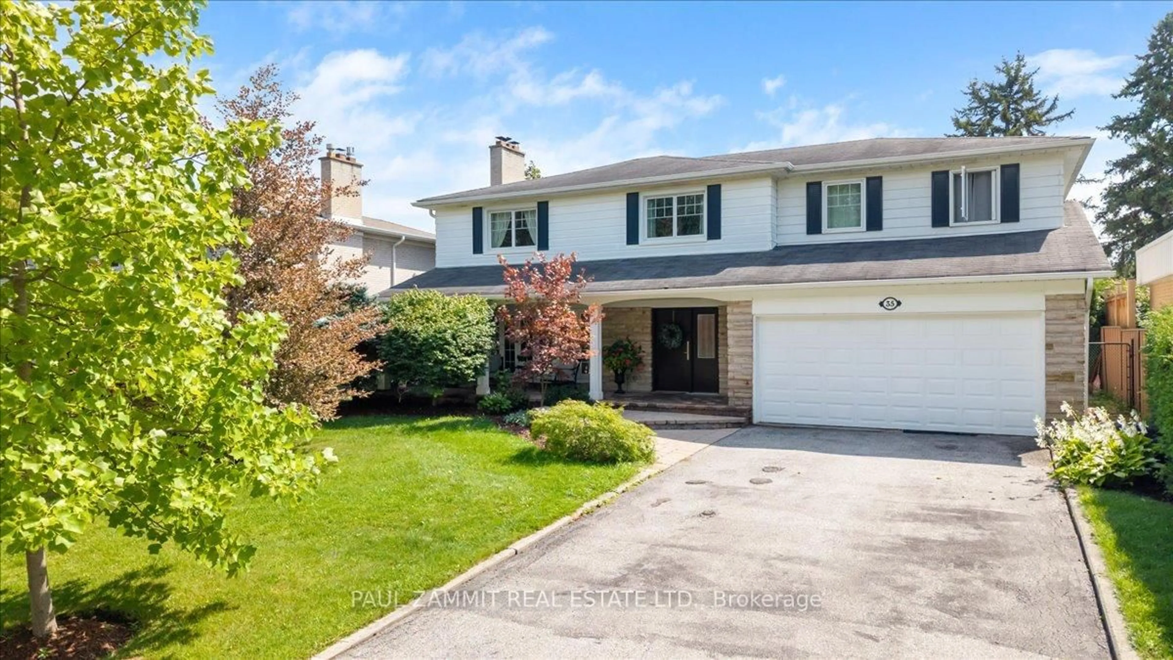 Home with vinyl exterior material, street for 35 Almond Ave, Markham Ontario L3T 1K9