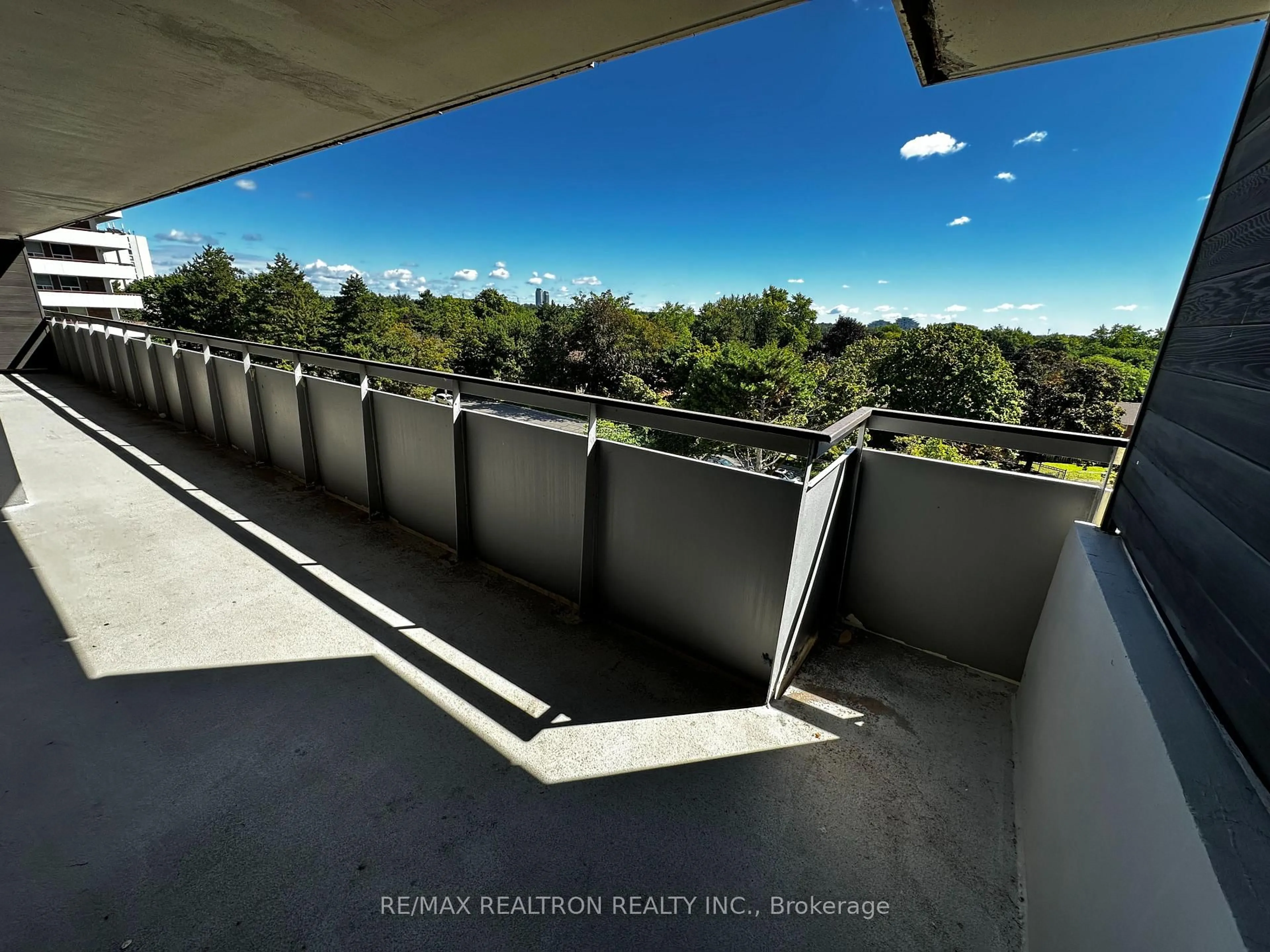 Balcony in the apartment, city buildings view from balcony for 80 Inverlochy Blvd #504, Markham Ontario L3T 4P3