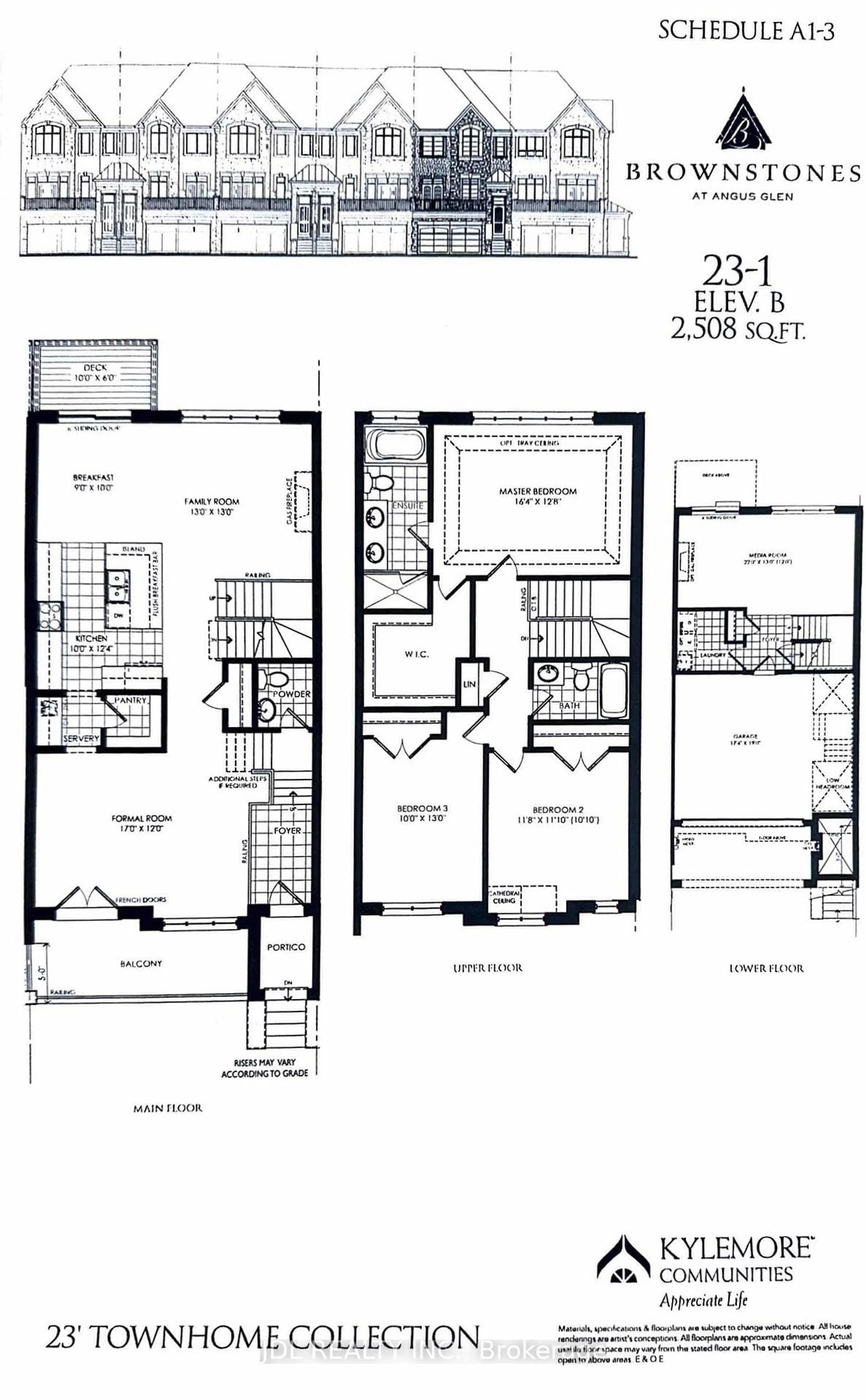 Floor plan for 41 West Village Lane, Markham Ontario L6C 3L5
