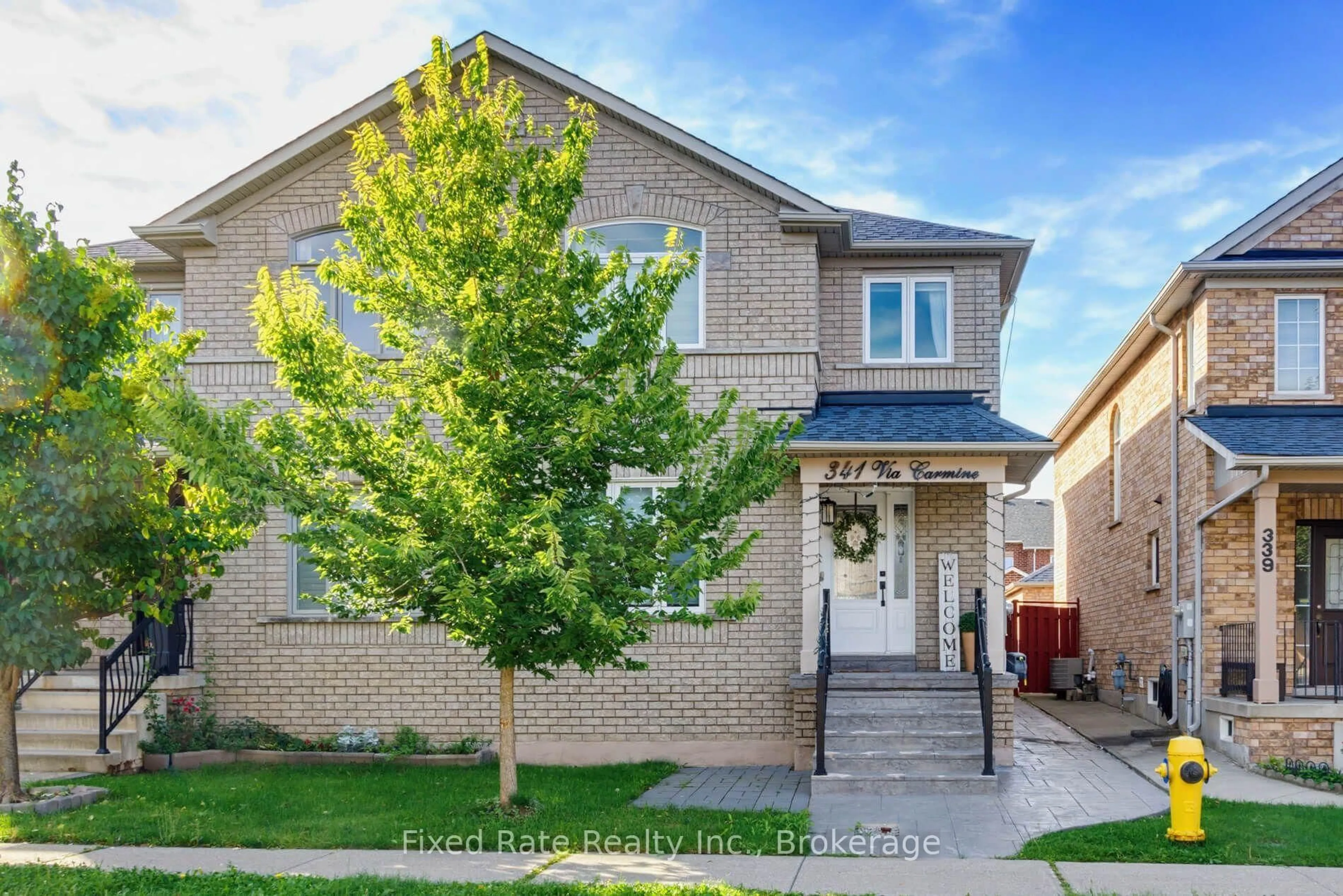 Home with brick exterior material, street for 341 Via Carmine Ave, Vaughan Ontario L4H 2N8