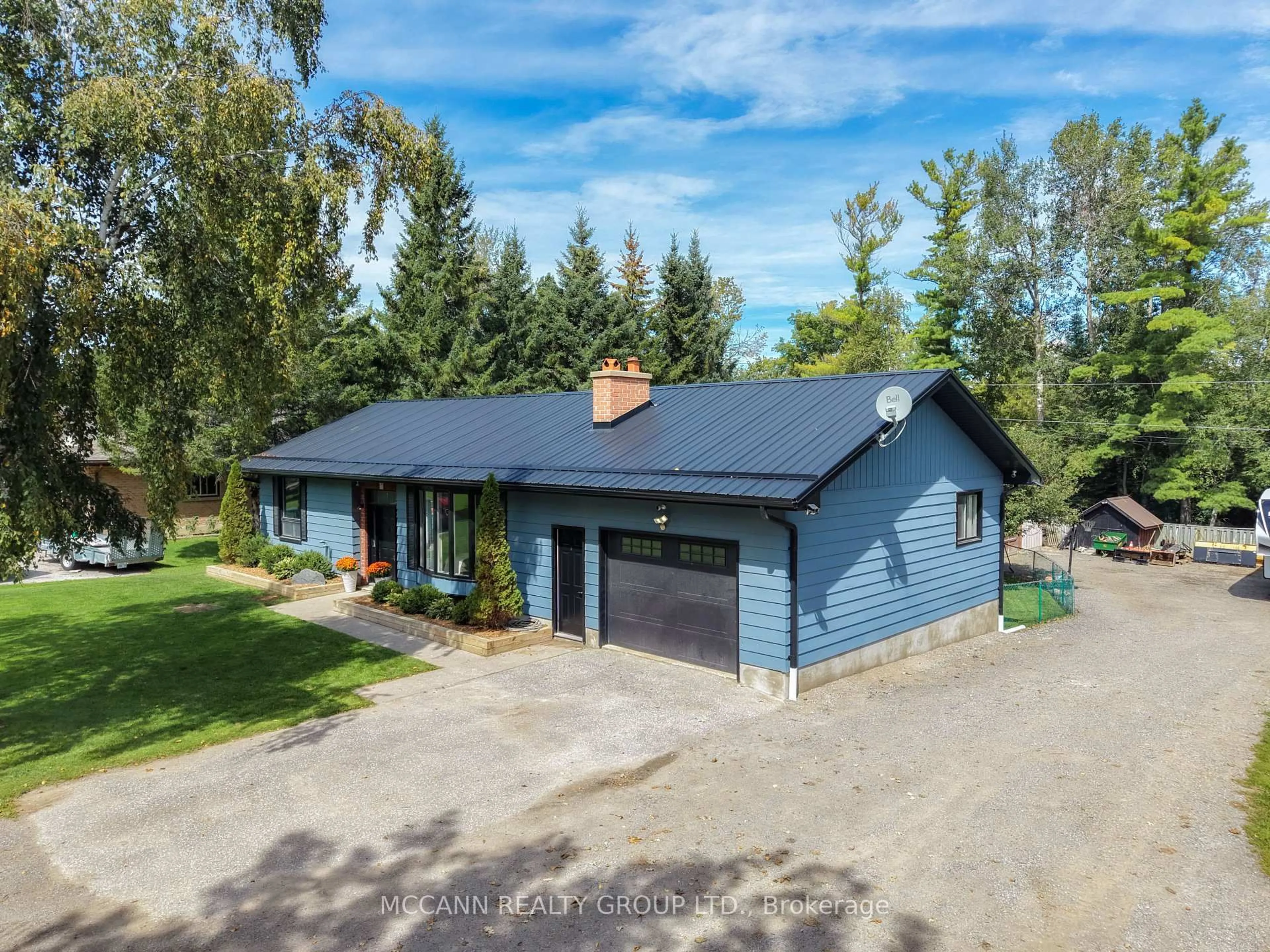 A pic from outside/outdoor area/front of a property/back of a property/a pic from drone, street for 12885 Highway 12, Brock Ontario L0C 1H0