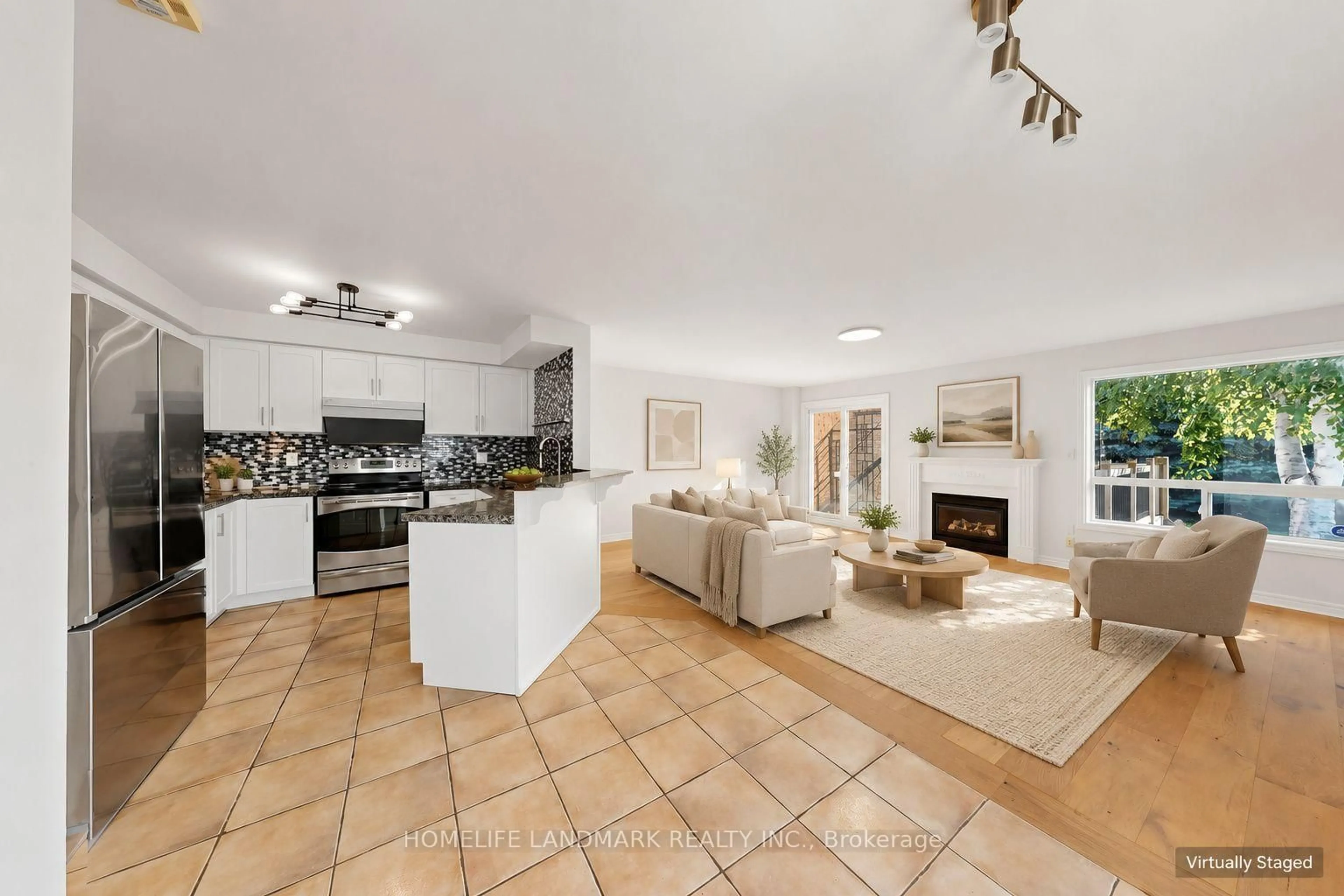 Open concept kitchen, ceramic/tile floor for 183 Freemont St, Vaughan Ontario L4K 5H6