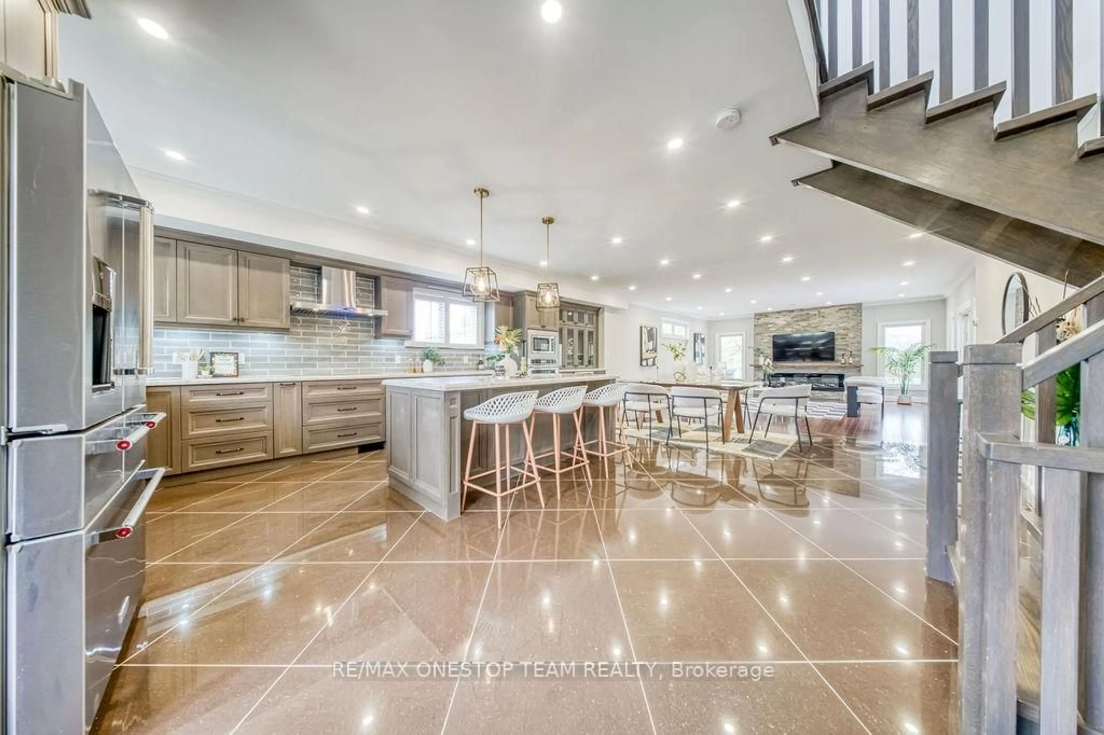 Open concept kitchen, ceramic/tile floor for 95 Sciberras Rd, Markham Ontario L3R 2J5
