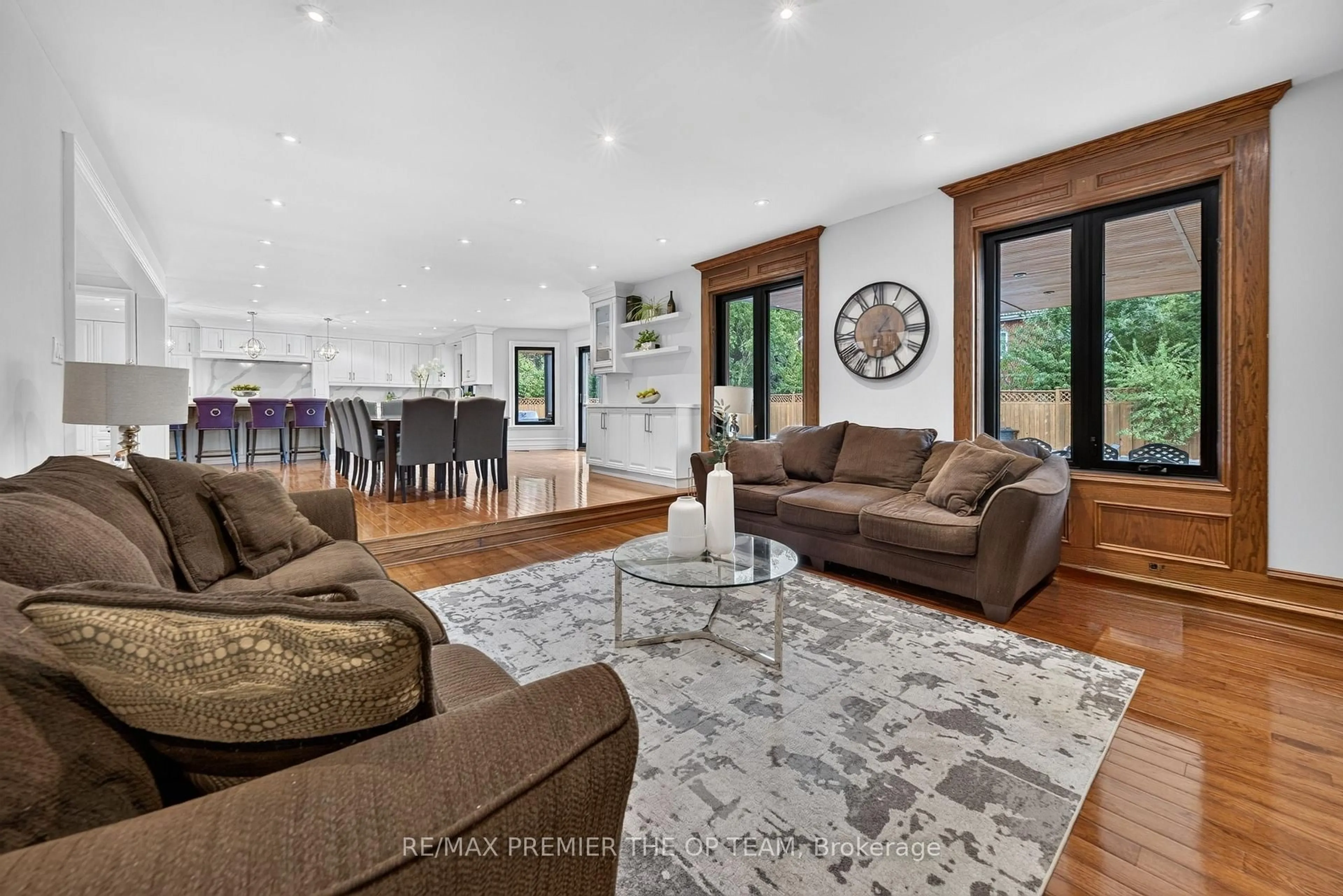 Living room with furniture, wood/laminate floor for 155 Dianawood Rdge, Vaughan Ontario L4L 6W9