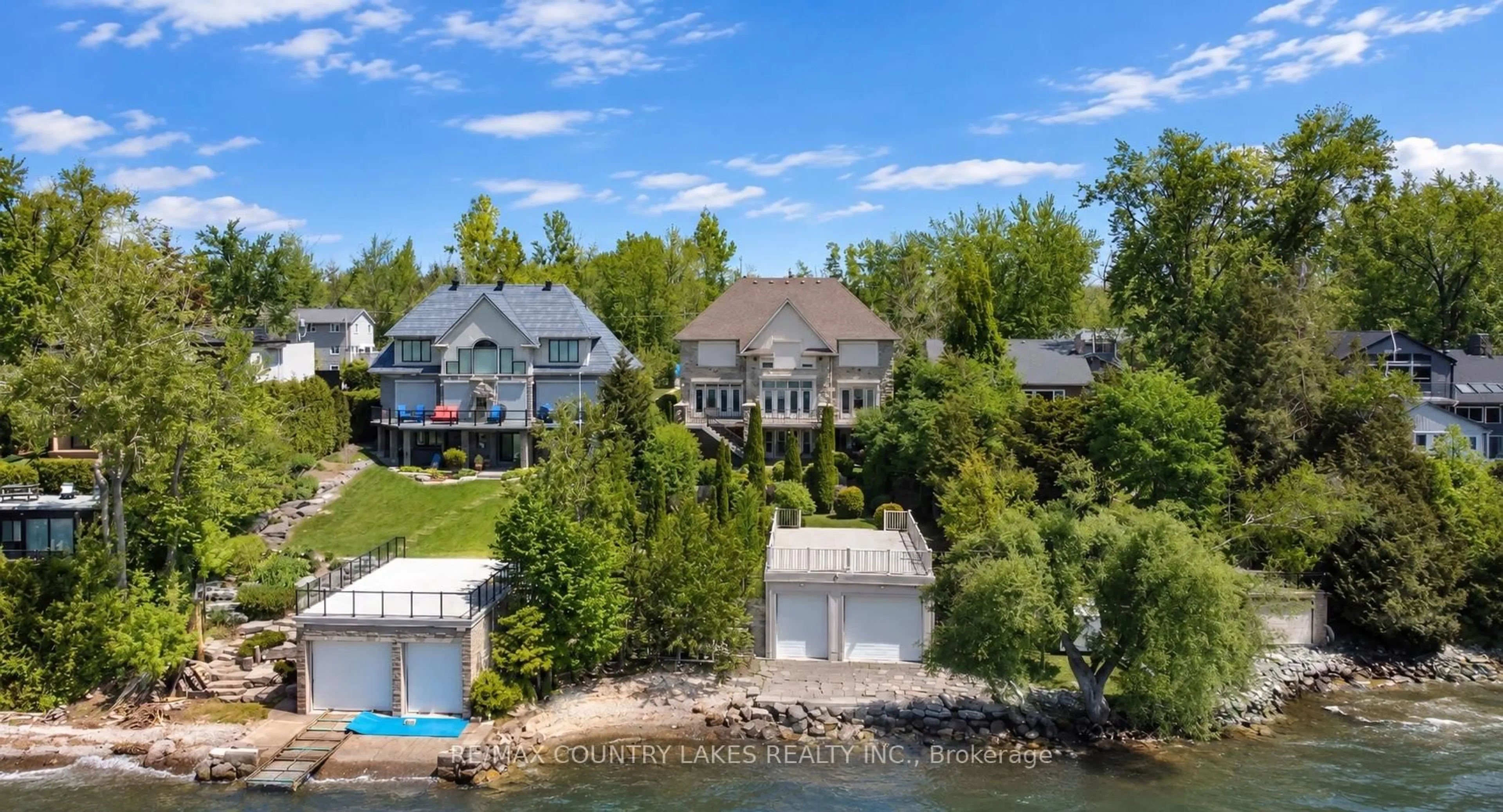 A pic from outside/outdoor area/front of a property/back of a property/a pic from drone, water/lake/river/ocean view for 25630 Maple Beach Rd, Brock Ontario L0K 1A0