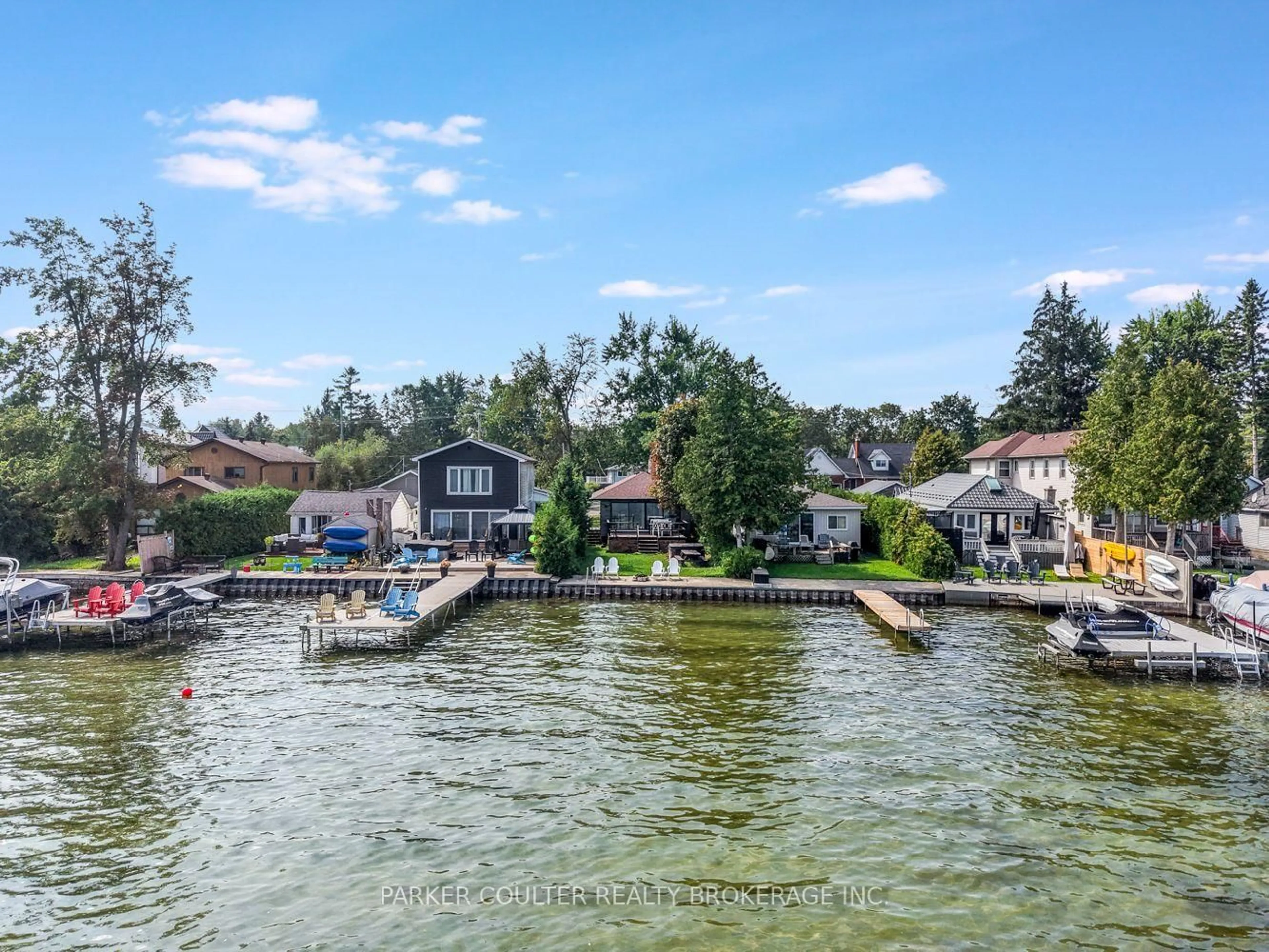 A pic from outside/outdoor area/front of a property/back of a property/a pic from drone, water/lake/river/ocean view for 2305 Crystal Beach Rd, Innisfil Ontario L9S 3W8