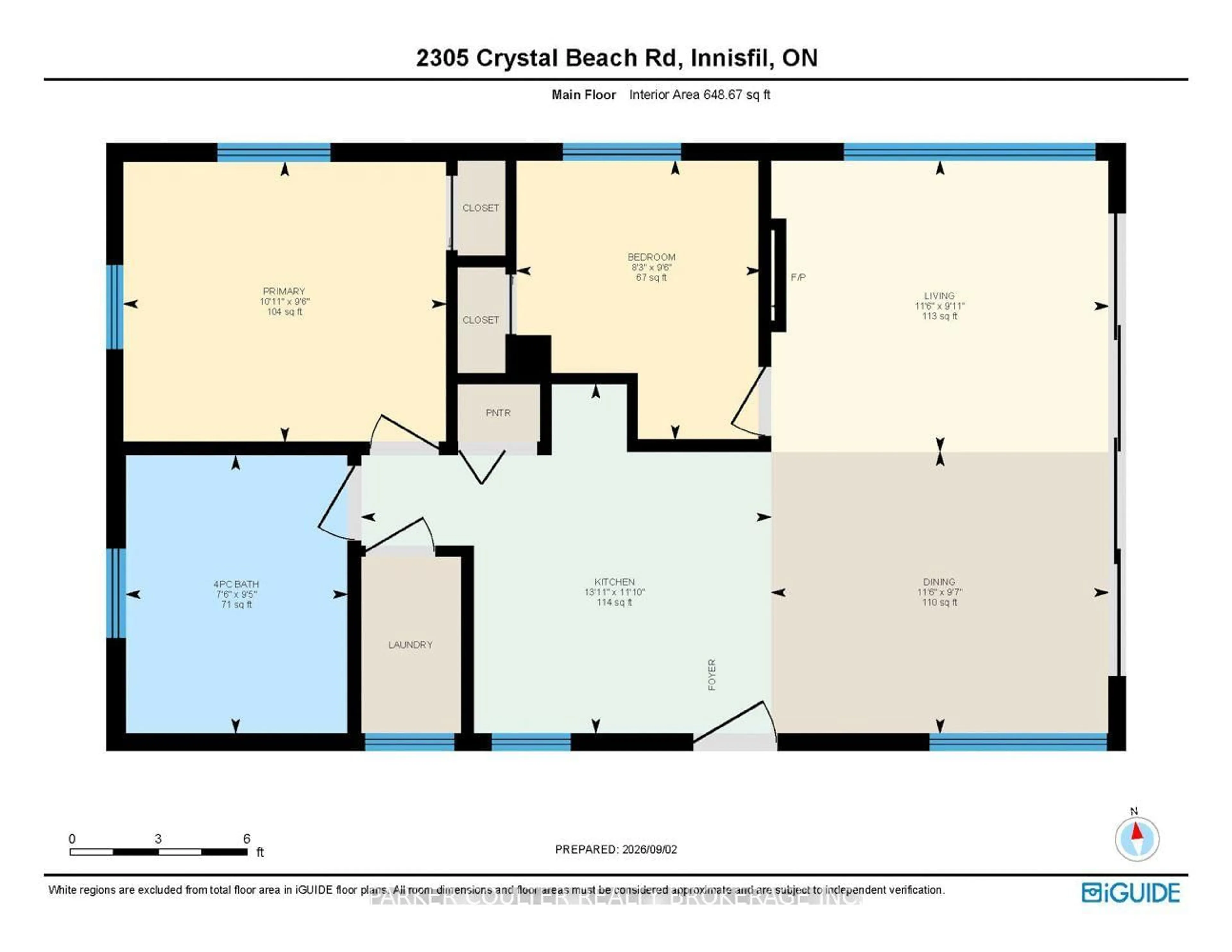 Floor plan for 2305 Crystal Beach Rd, Innisfil Ontario L9S 3W8