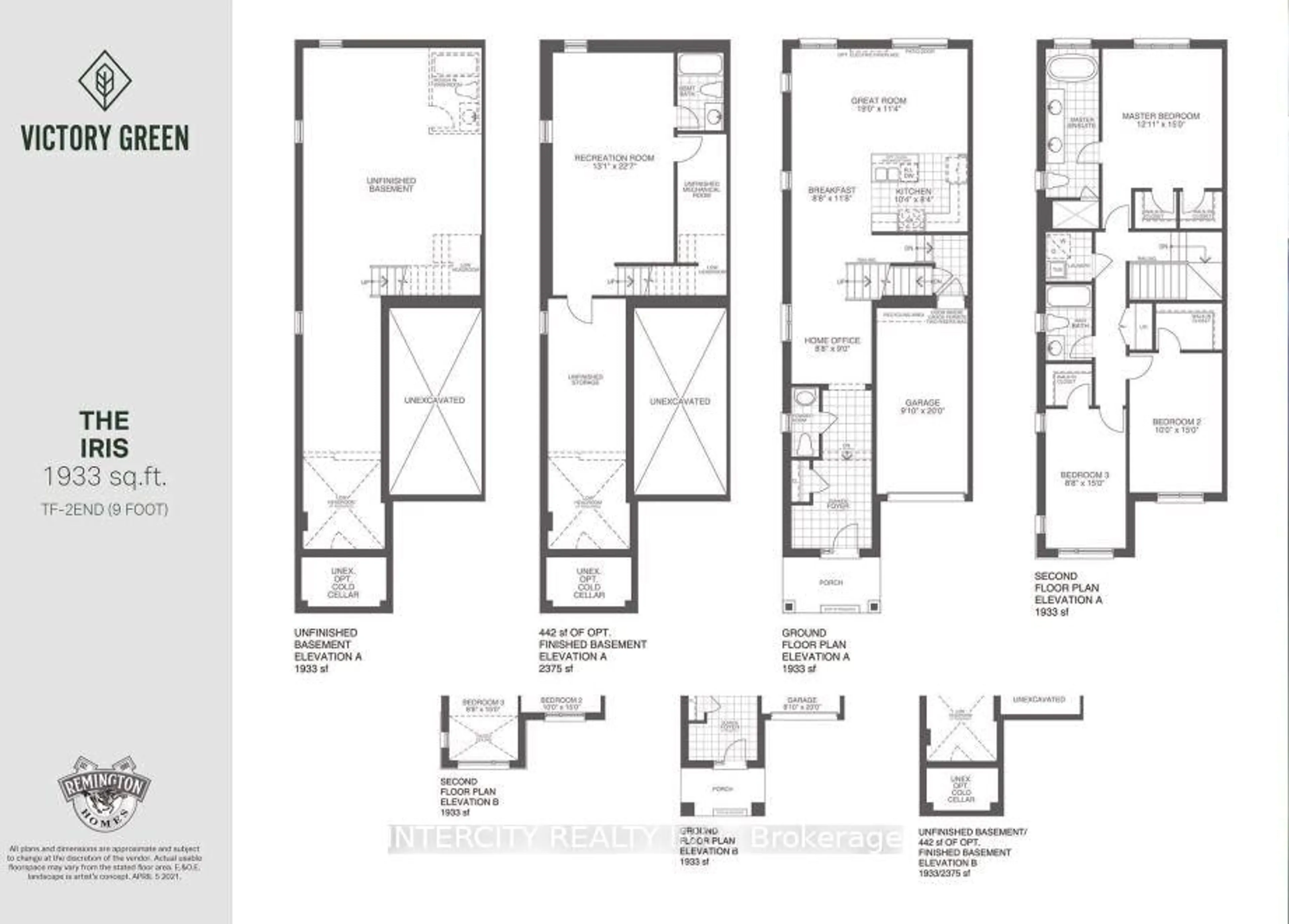 Floor plan for 107 Robert Eaton Ave #(BLOCK 224 UNIT 4), Markham Ontario L3S 0G5