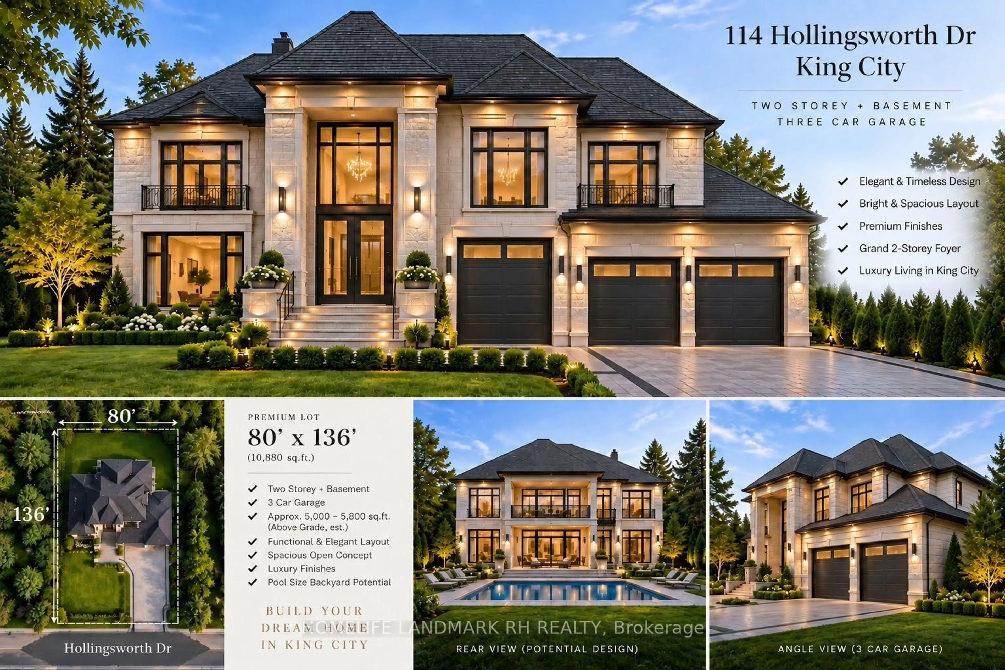 Home with brick exterior material, street for 114 Hollingsworth Dr, King Ontario L7B 1G4