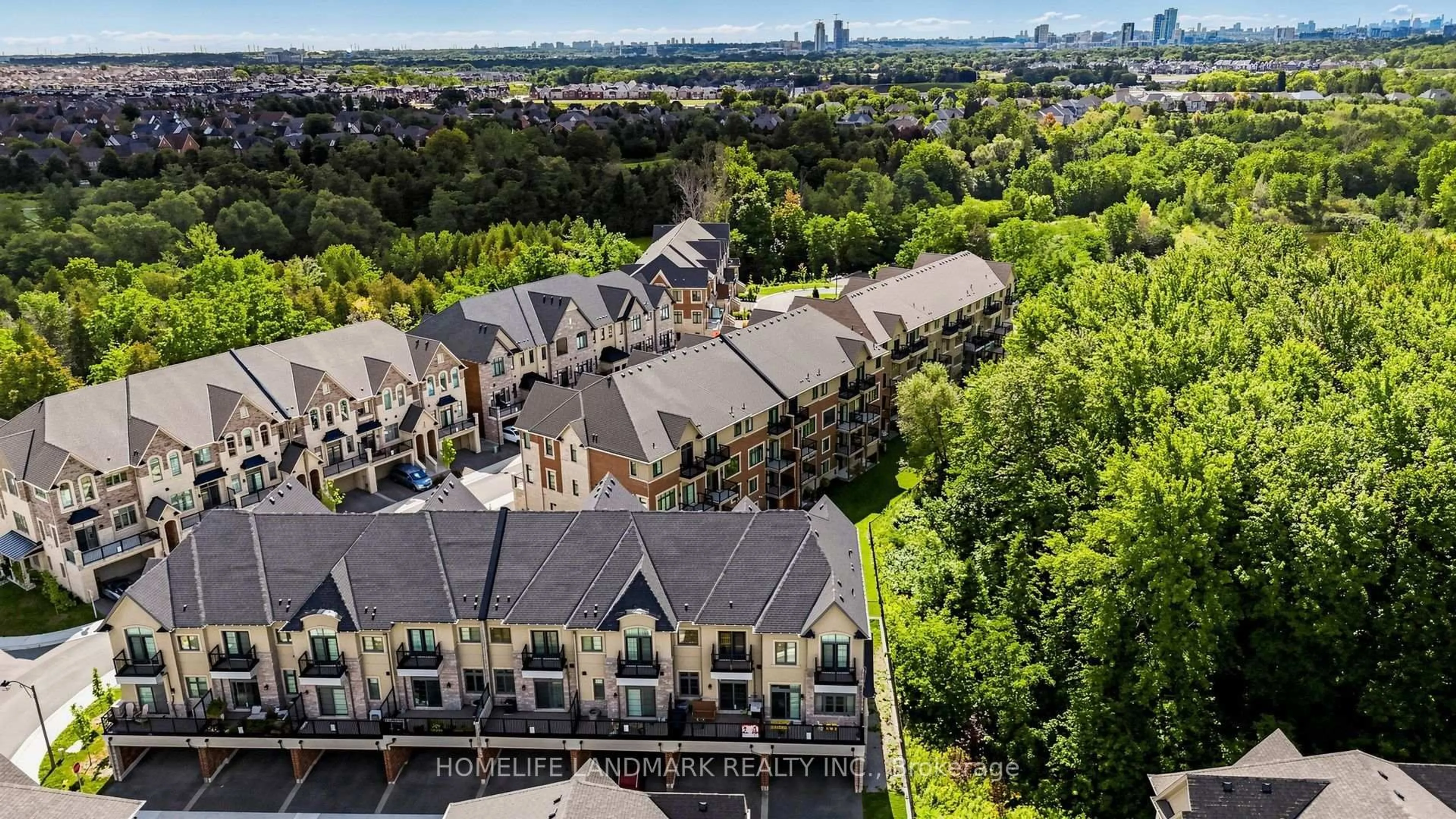 A pic from outside/outdoor area/front of a property/back of a property/a pic from drone, city buildings view from balcony for 18 Gardenders Lane, Markham Ontario L6C 3L5