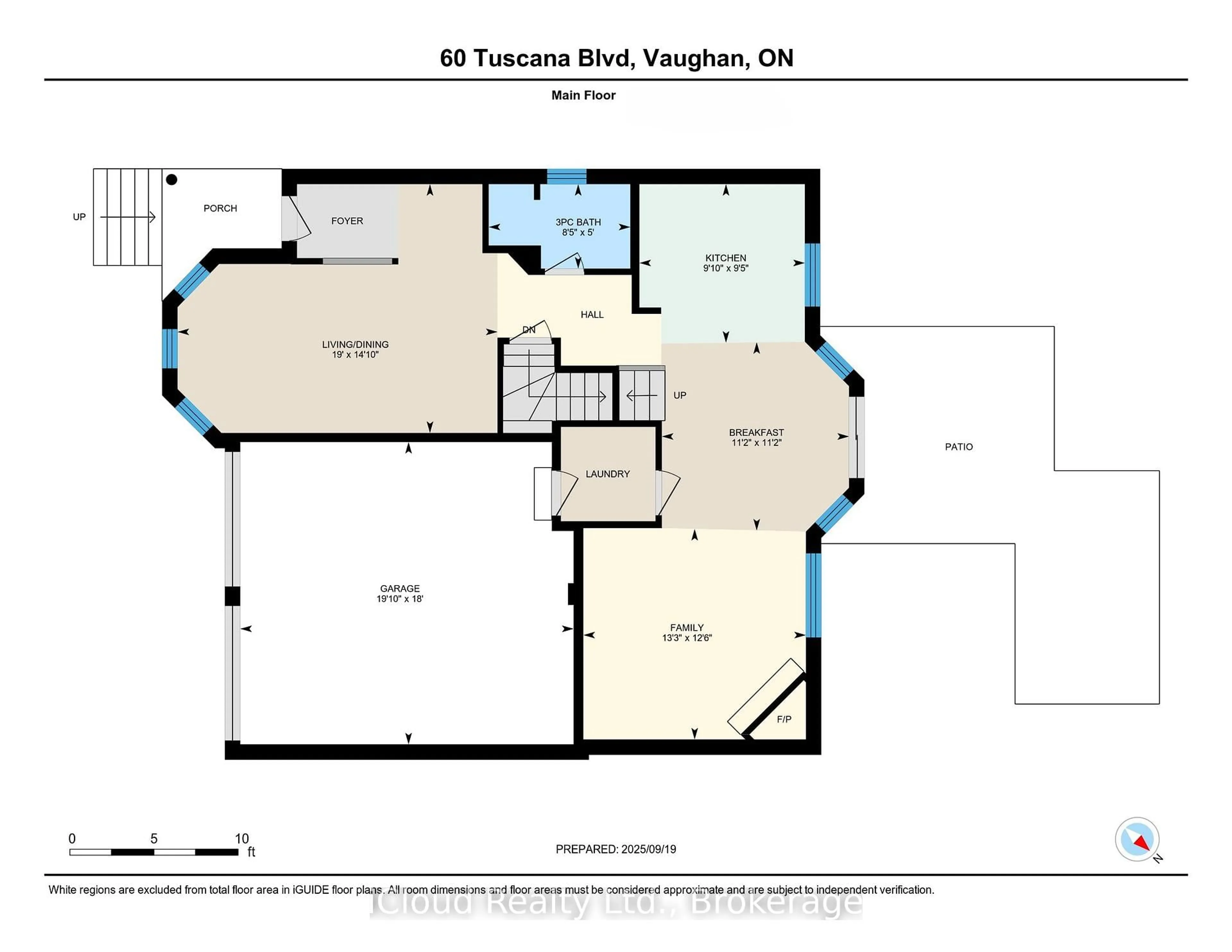Floor plan for 60 Tuscana Blvd, Vaughan Ontario L4K 5J5