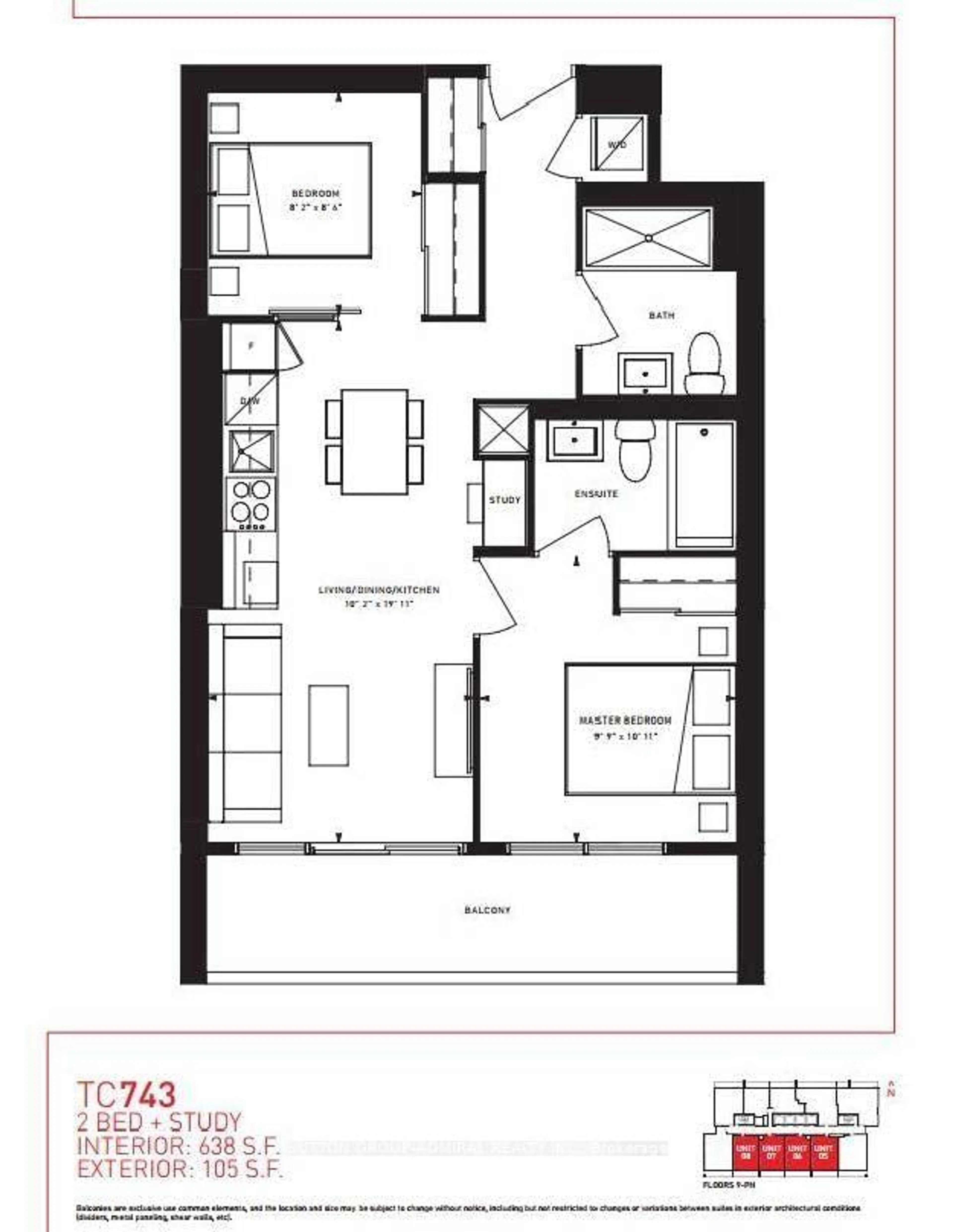 Floor plan for 5 Buttermill Ave #5505, Vaughan Ontario L4K 0J5