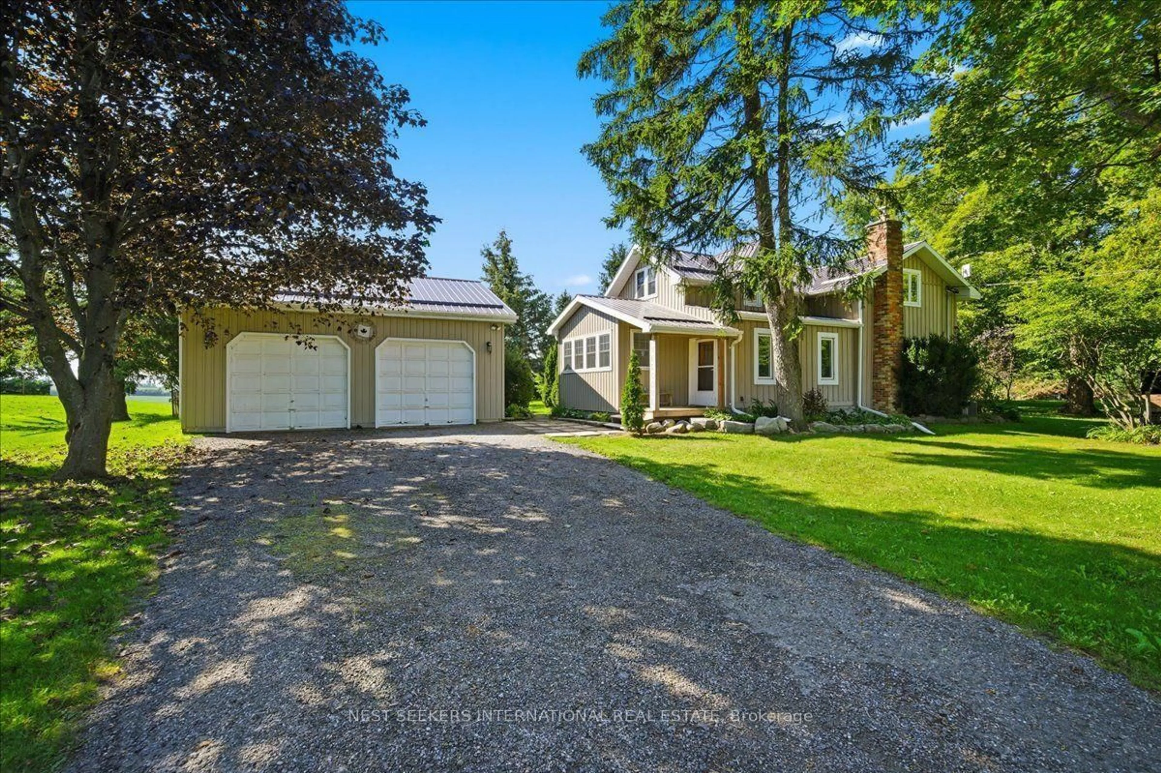 A pic from outside/outdoor area/front of a property/back of a property/a pic from drone, street for 1210 Concession 11 Rd, Brock Ontario L0E 1E0