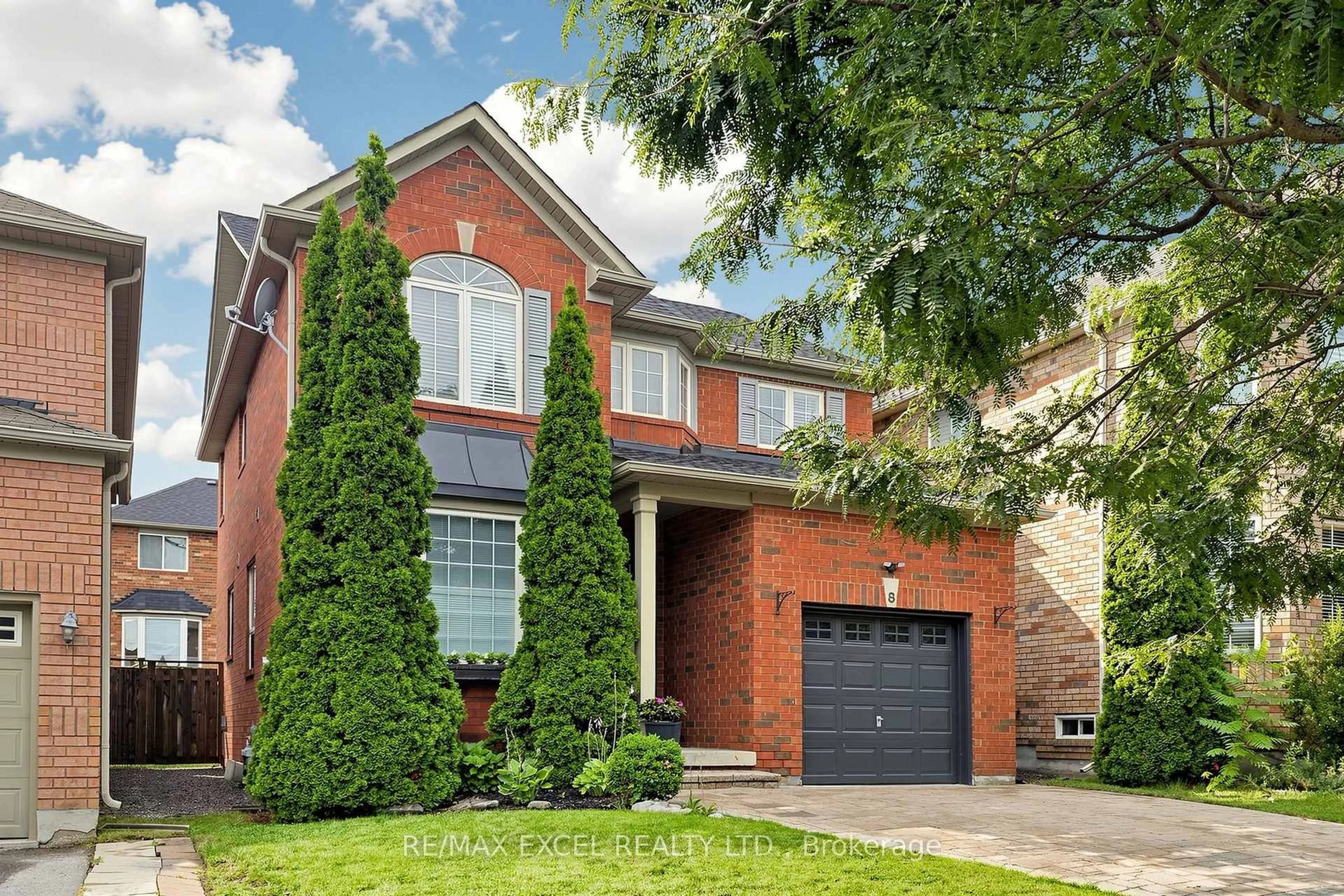 Home with brick exterior material, street for 8 Hammersly Blvd, Markham Ontario L6E 2A5