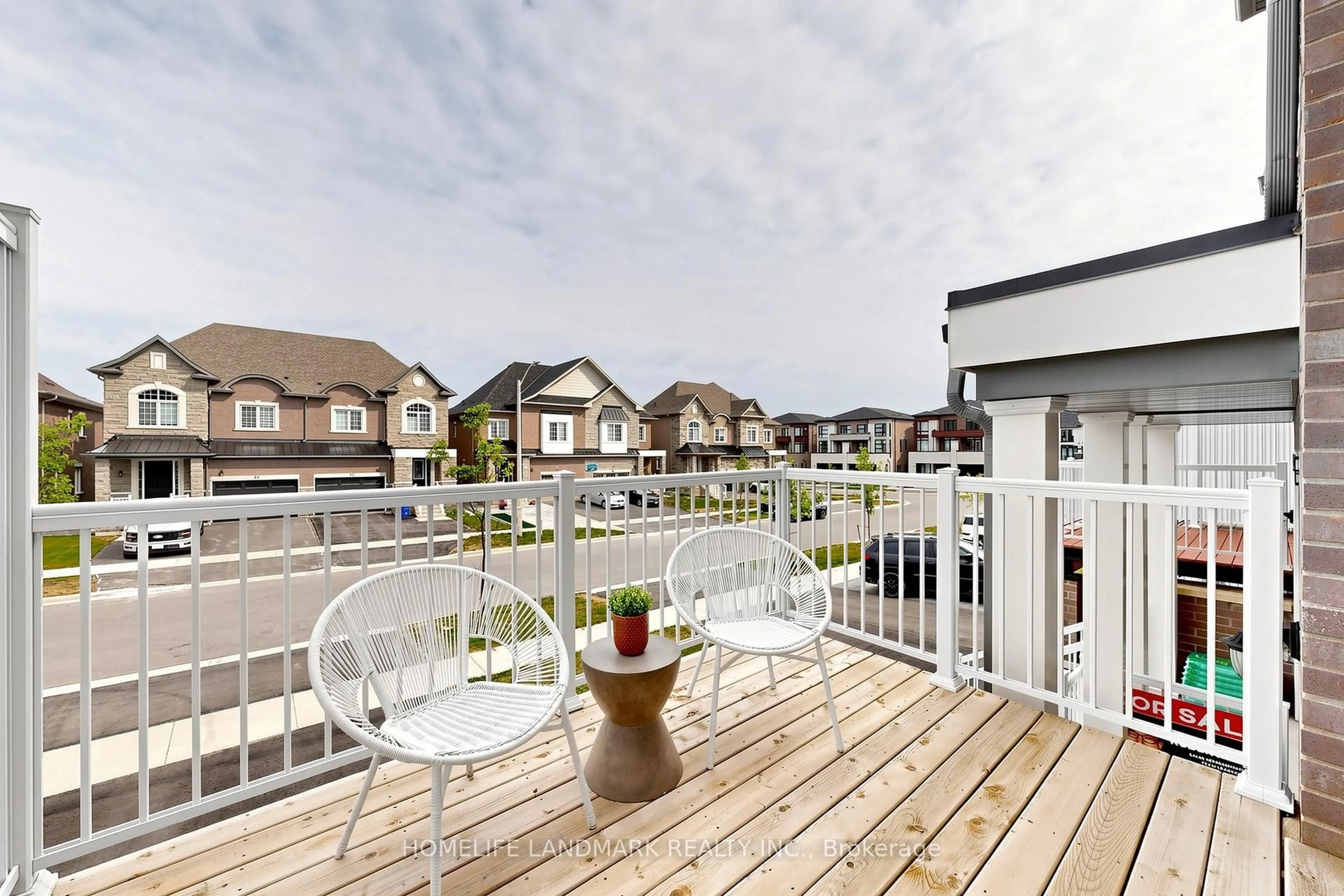 Patio, city buildings view from balcony for 53 Seguin St, Richmond Hill Ontario L4E 1H9