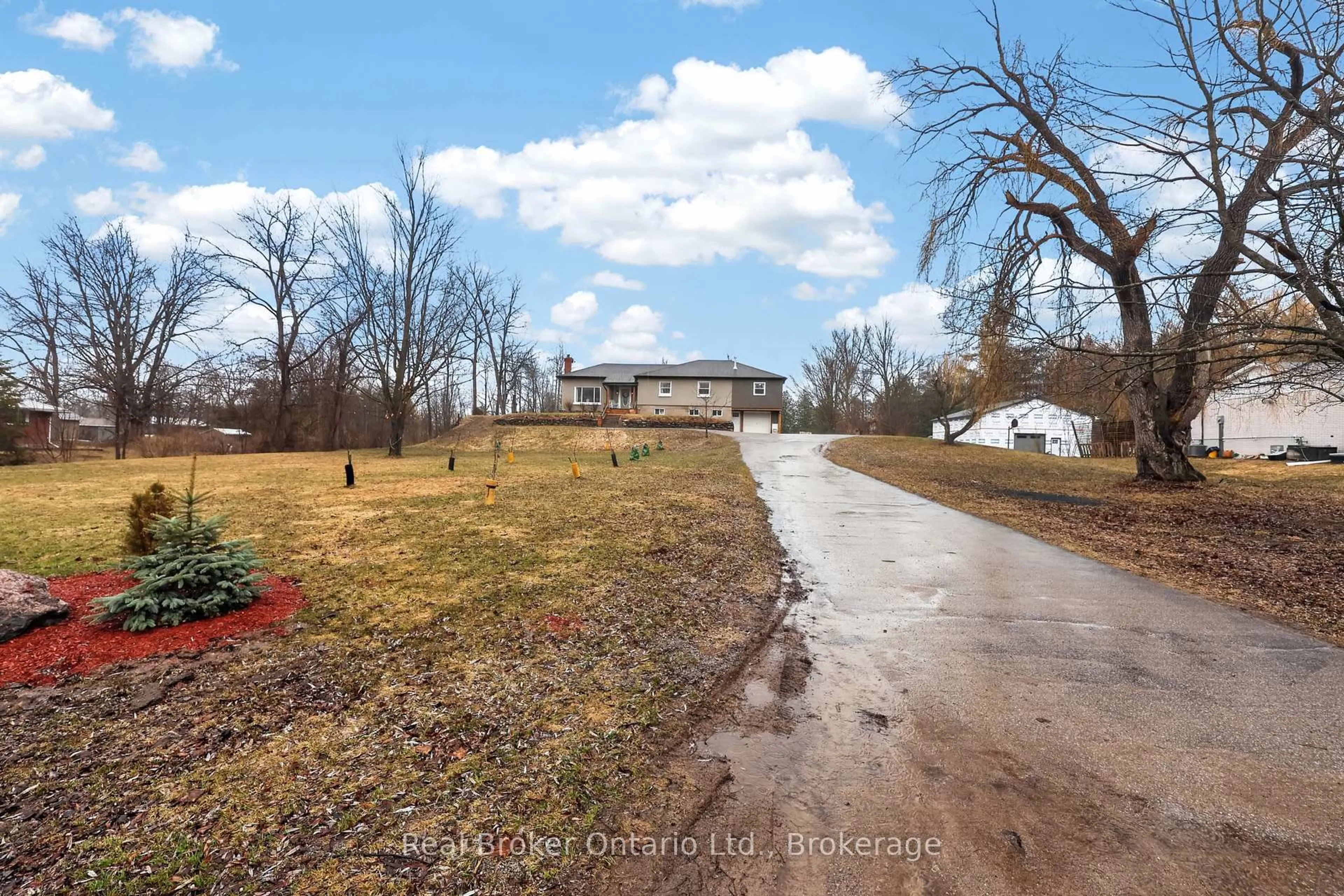 A pic from outside/outdoor area/front of a property/back of a property/a pic from drone, street for 1720 Durham Rd, Brock Ontario L0E 1E0