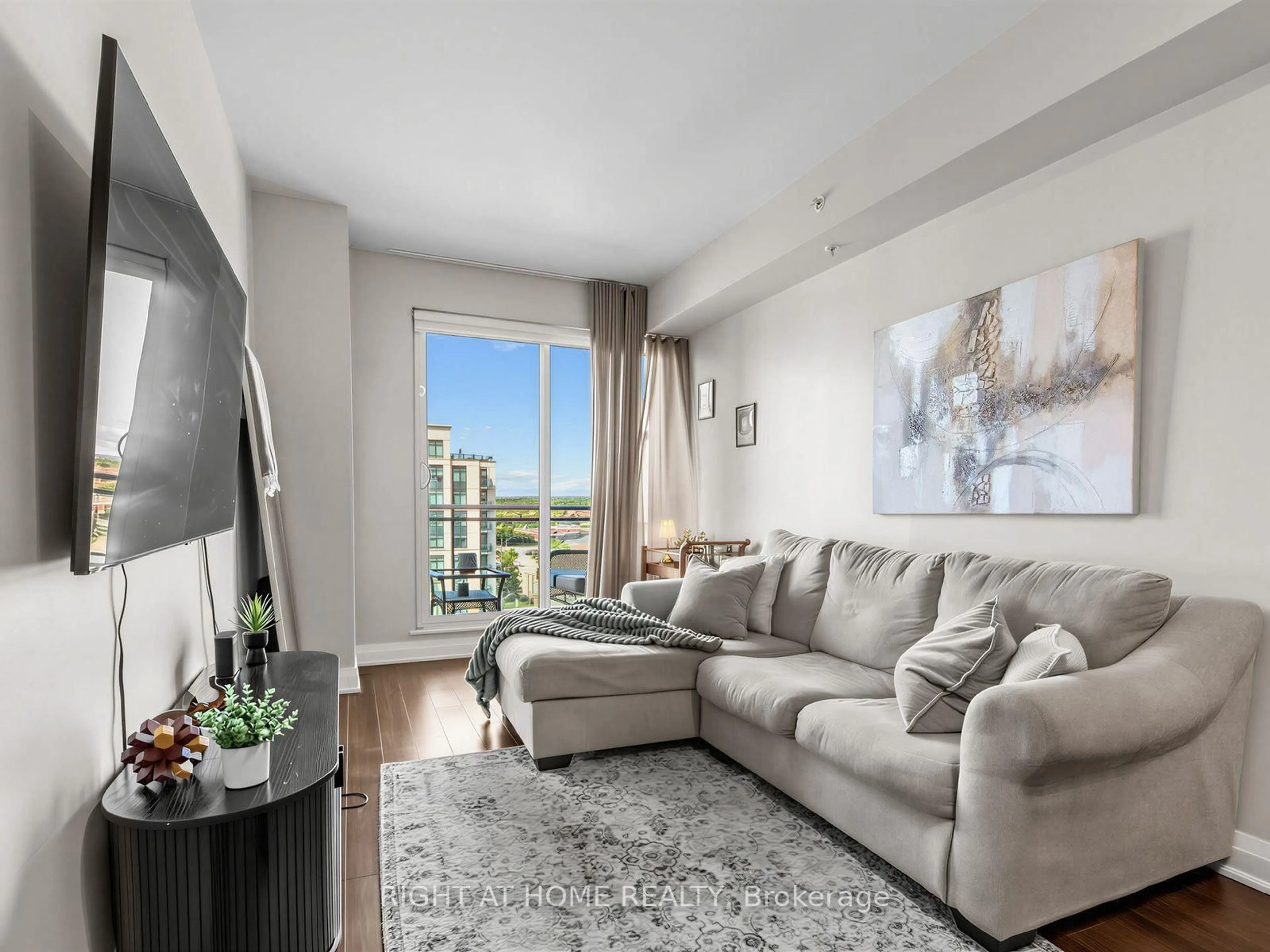Living room with furniture, unknown for 24 Woodstream Blvd #808, Vaughan Ontario L4L 8C4