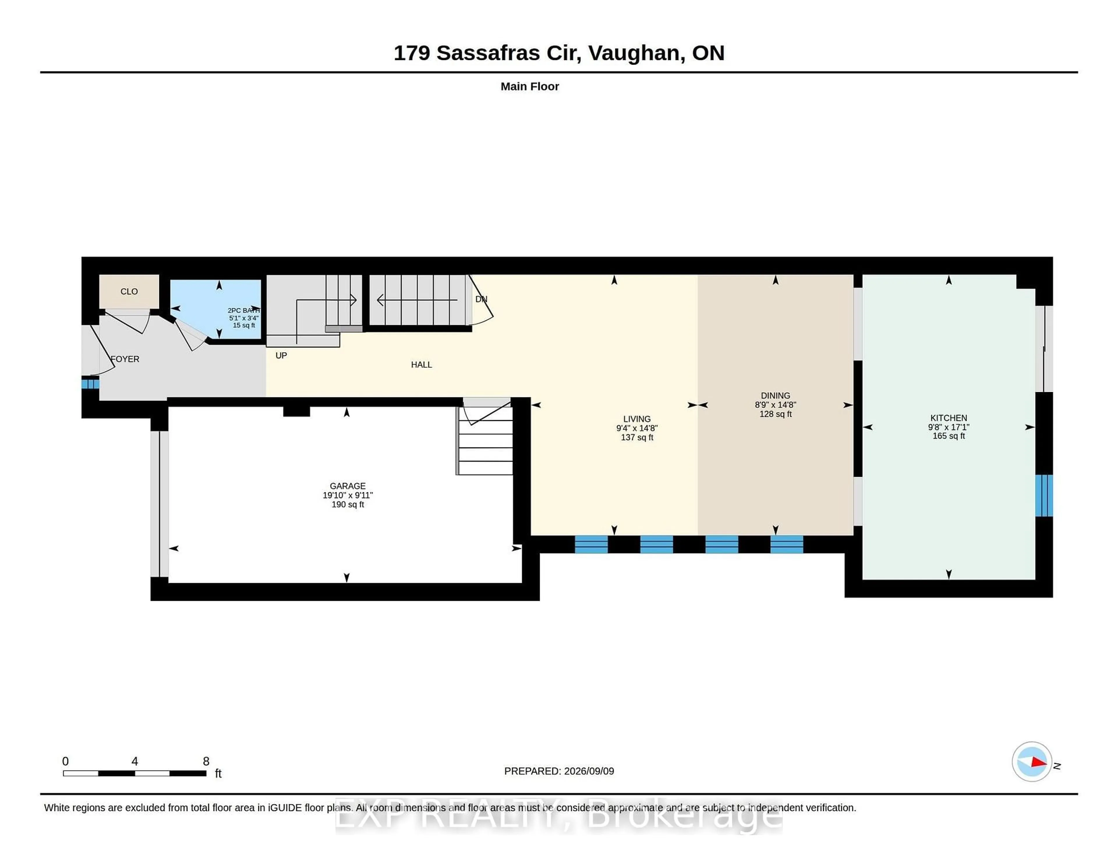 Floor plan for 179 Sassafras Circ, Vaughan Ontario L4J 8M6