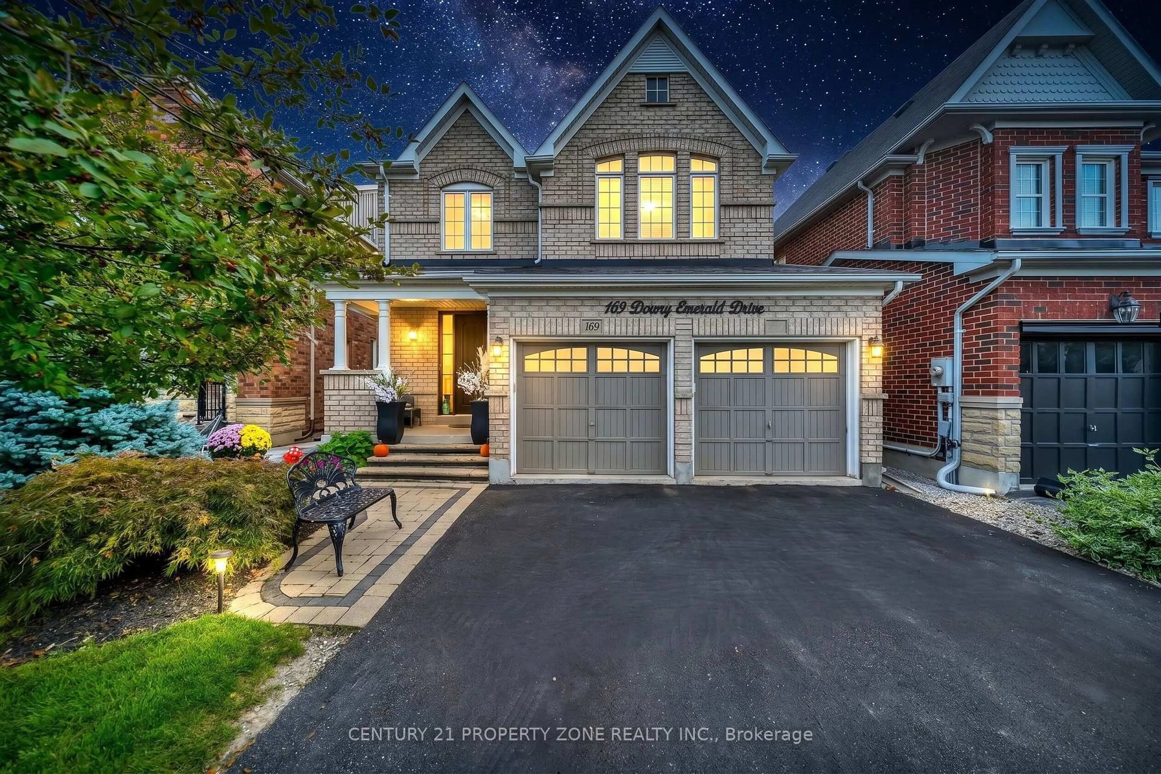 Home with brick exterior material, street for 169 Downy Emerald Dr, Bradford West Gwillimbury Ontario L3Z 0E6