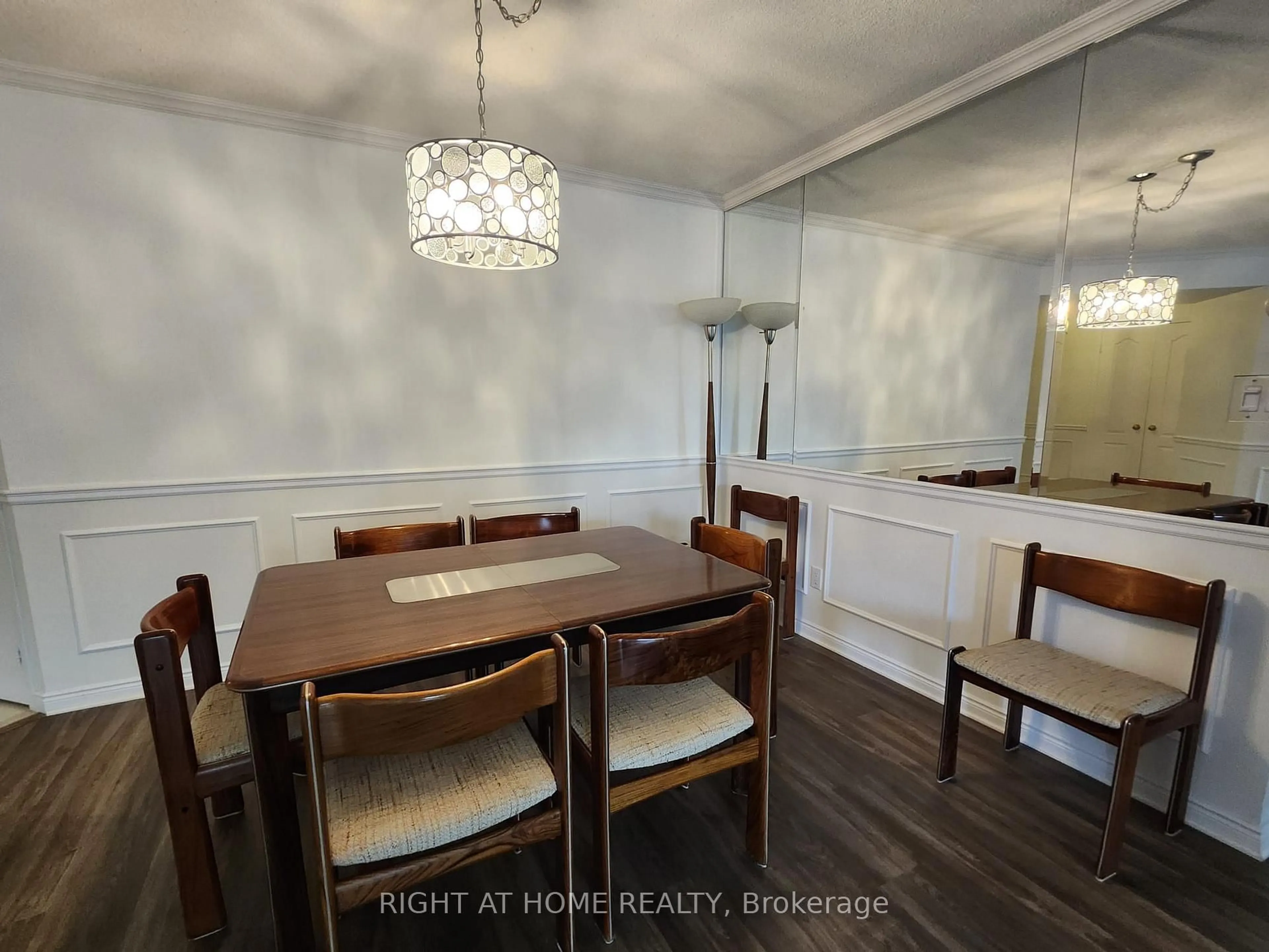 Dining room, wood/laminate floor for 850 Steeles Ave #205, Vaughan Ontario L4J 8E7